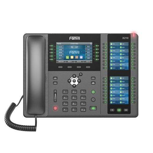 Fanvil X210 Teléfono Ip Negro Terminal Con Conexión Por Cable Lcd 20 Líneas