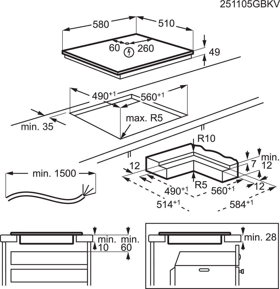 EAN 7333394049441 - Electrolux EIS62453IZ Negro Integrado 60 cm Con placa de inducción 4 zona(s) imagen 12