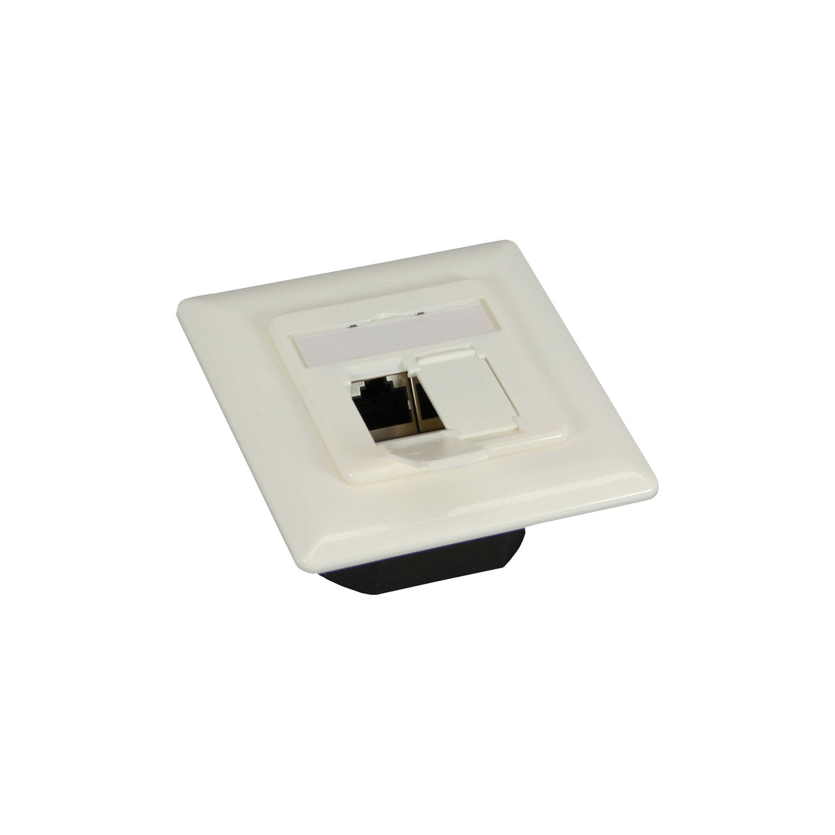 Caja De Conexión Inline Cat.6 2x Rj45 Hembra A Ral9010 Blanco Horizontal