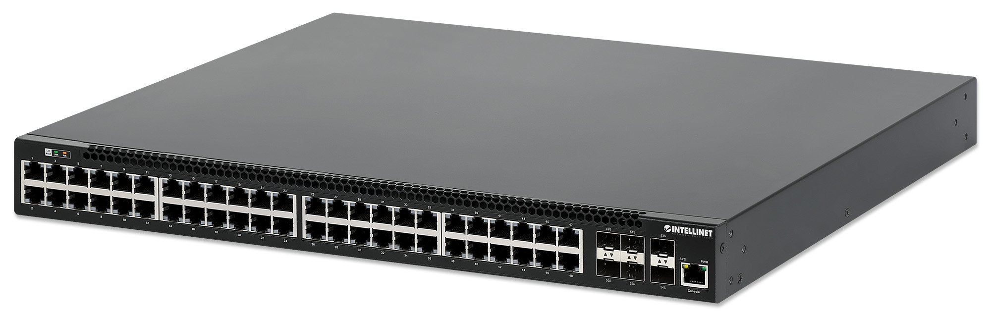 EAN 766623562041 - Intellinet 562041 switch Gestionado L3 Gigabit Ethernet (10/100/1000) Energía sobre Ethernet (PoE) Negro imagen 1
