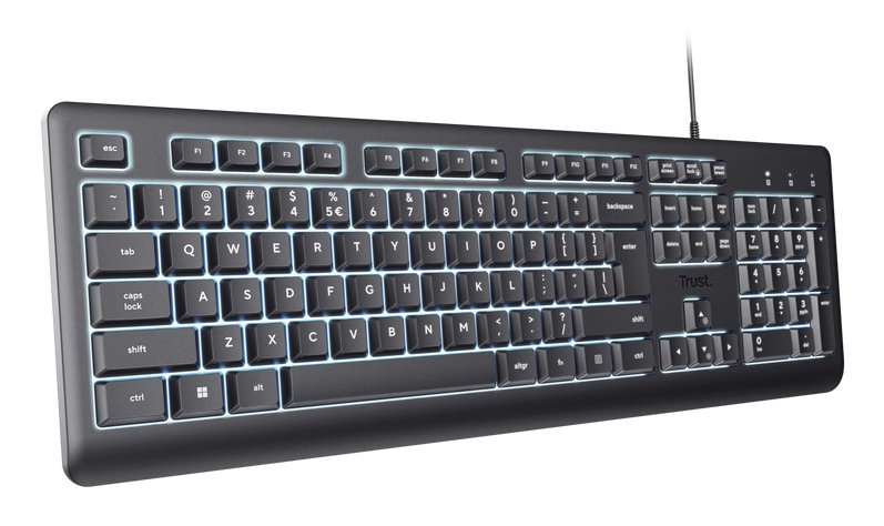Teclado Trust Primo Con Iluminacion Usb 2.0 Color Negro