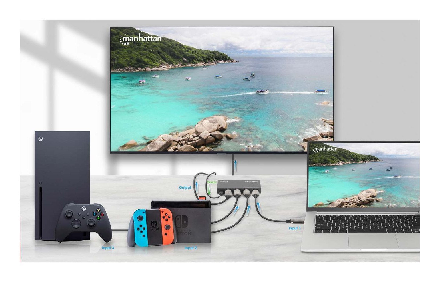 EAN 0766623208222 - Manhattan 208222 interruptor de video HDMI imagen 4