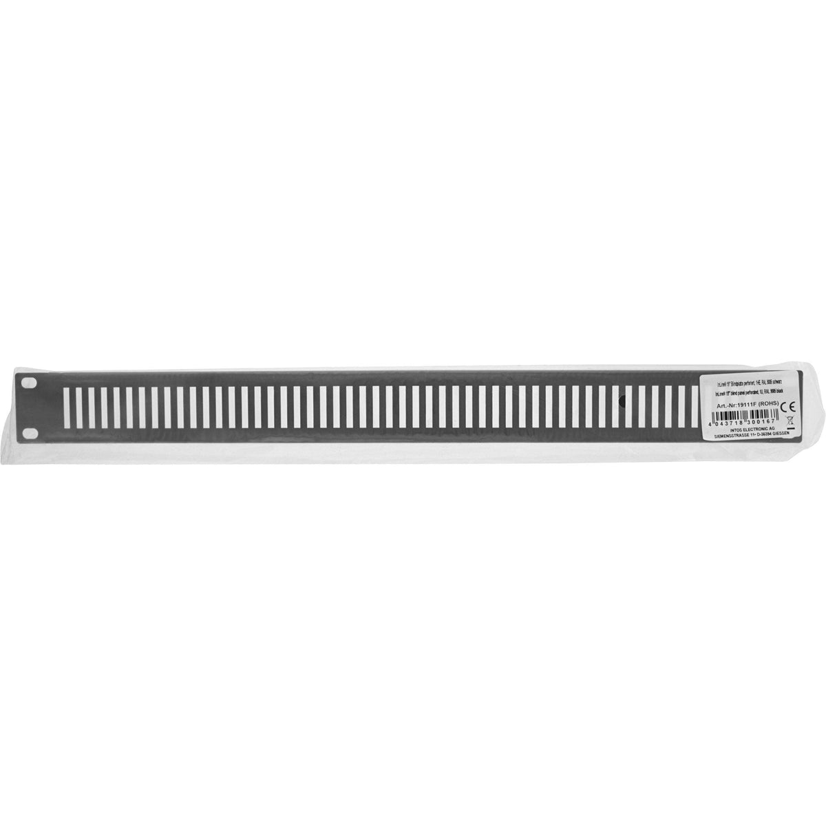 Panel Ciego Inline De 19" Perforado, 1u, Negro Ral 9005