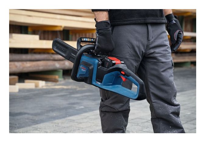 Motosierra A Batería Bosch Professional Biturbo Gke 18v-40 Professional Solo, 18 Voltios Azul, Sin Batería Ni Cargador 06008d3000