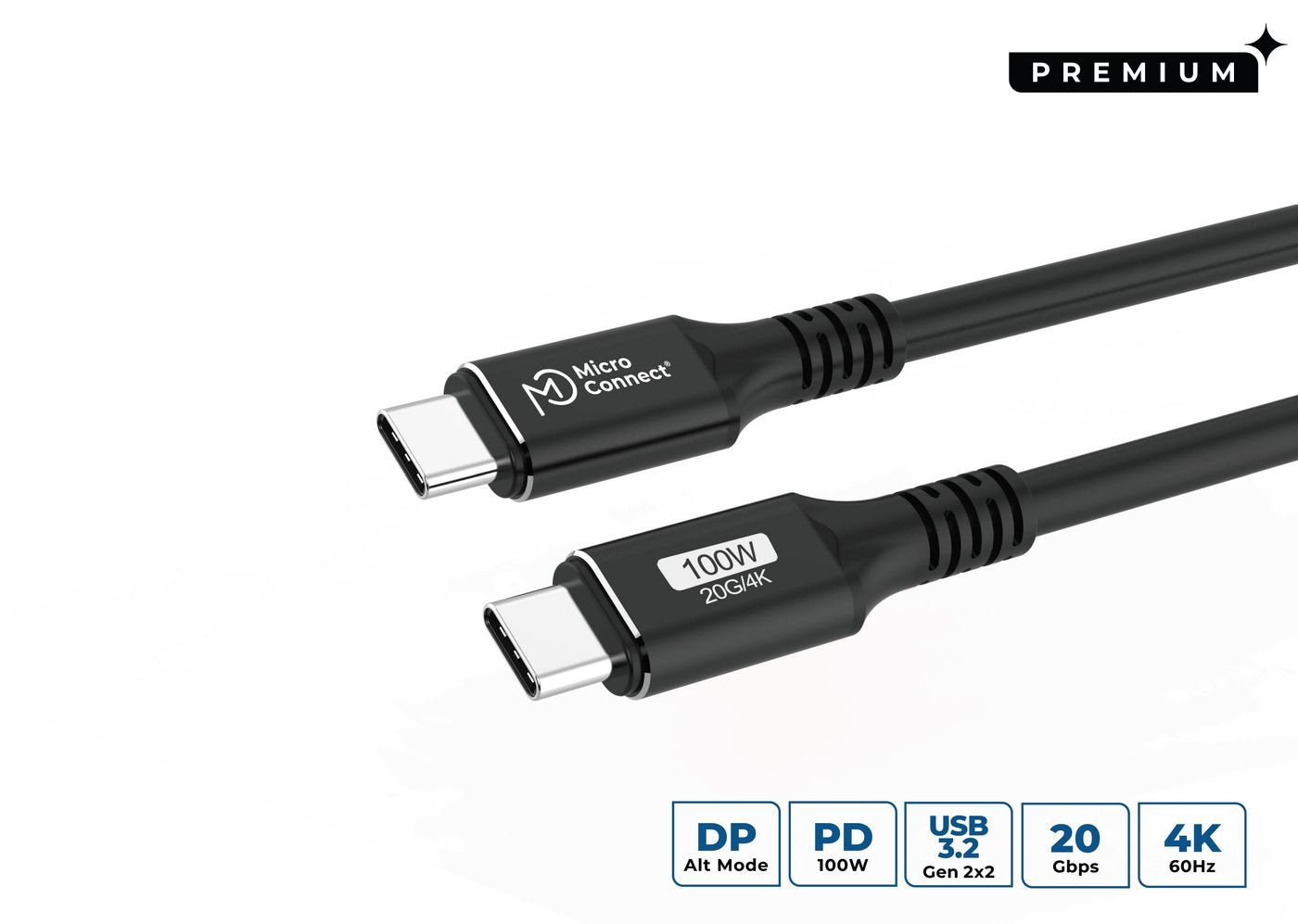 EAN 5704174640516 - Microconnect USB3.2CC2 cable USB USB 3.2 Gen 2 (3.1 Gen 2) 2 m USB C Negro imagen 1