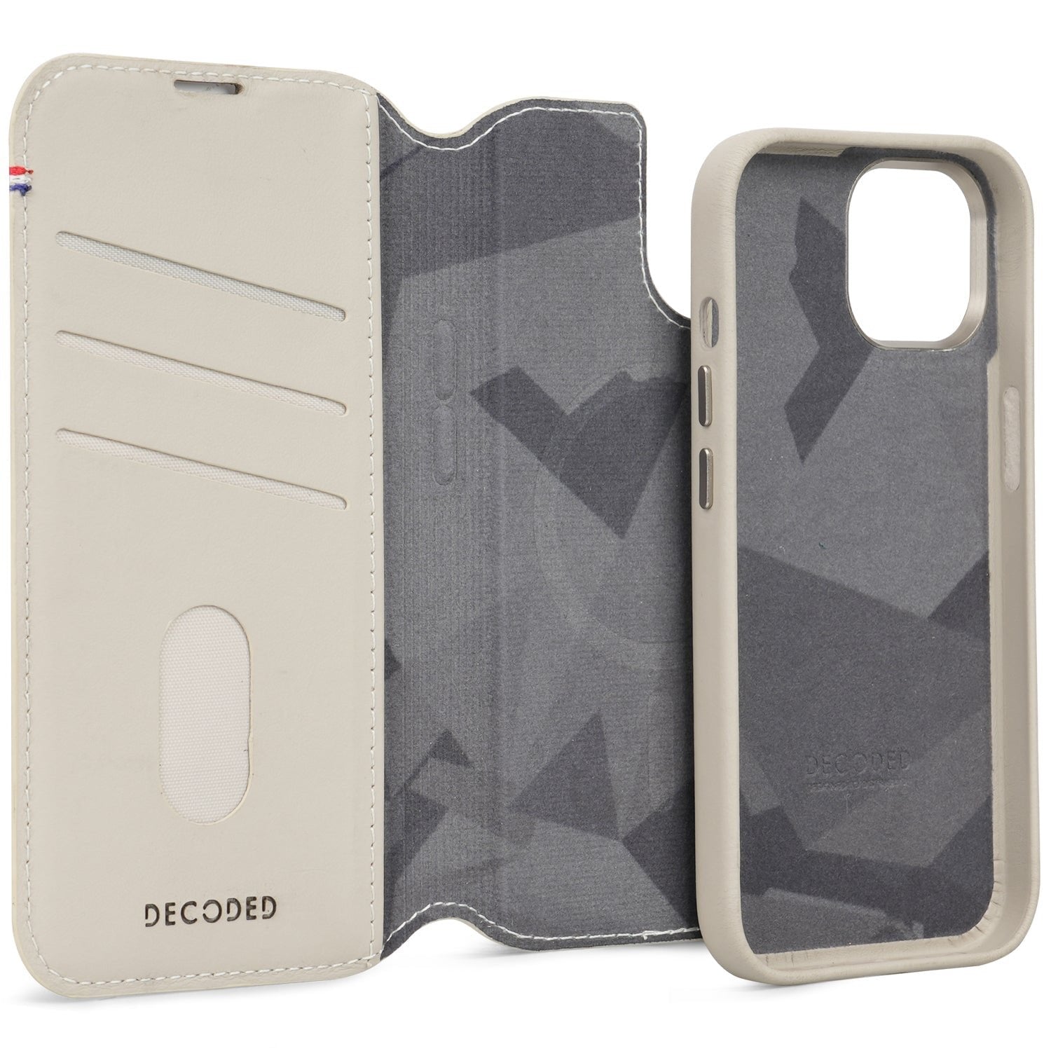 EAN 8720593010423 - Decoded D24IPO15DW5CY funda para teléfono móvil 15,5 cm (6.1") Funda cartera Beige imagen 7