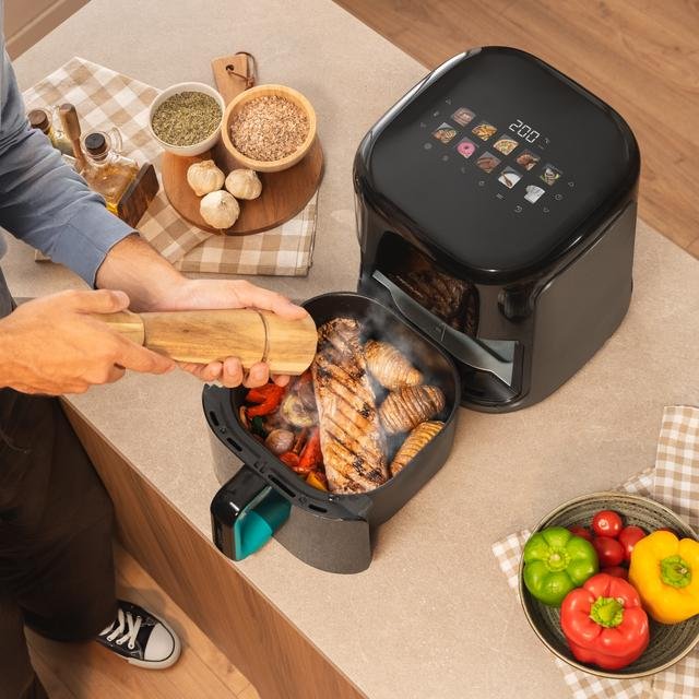 Freidora De Aire Cecotec Cecofry&Grill Smokin'Prime 8500 Sencillo 8,5 L Independiente 2300 W Caliente Negro