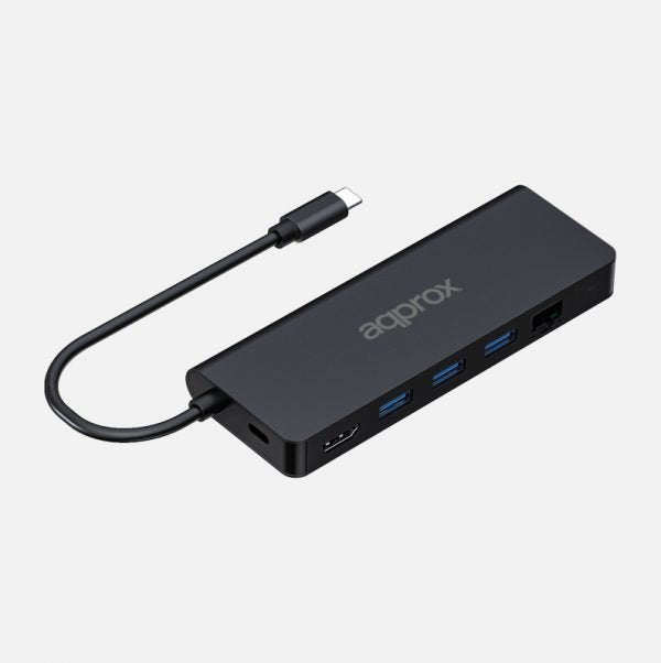 EAN 8435099531555 - Approx APPC53 base para portátil y replicador de puertos USB 3.2 Gen 1 (3.1 Gen 1) Type-C Negro imagen 1