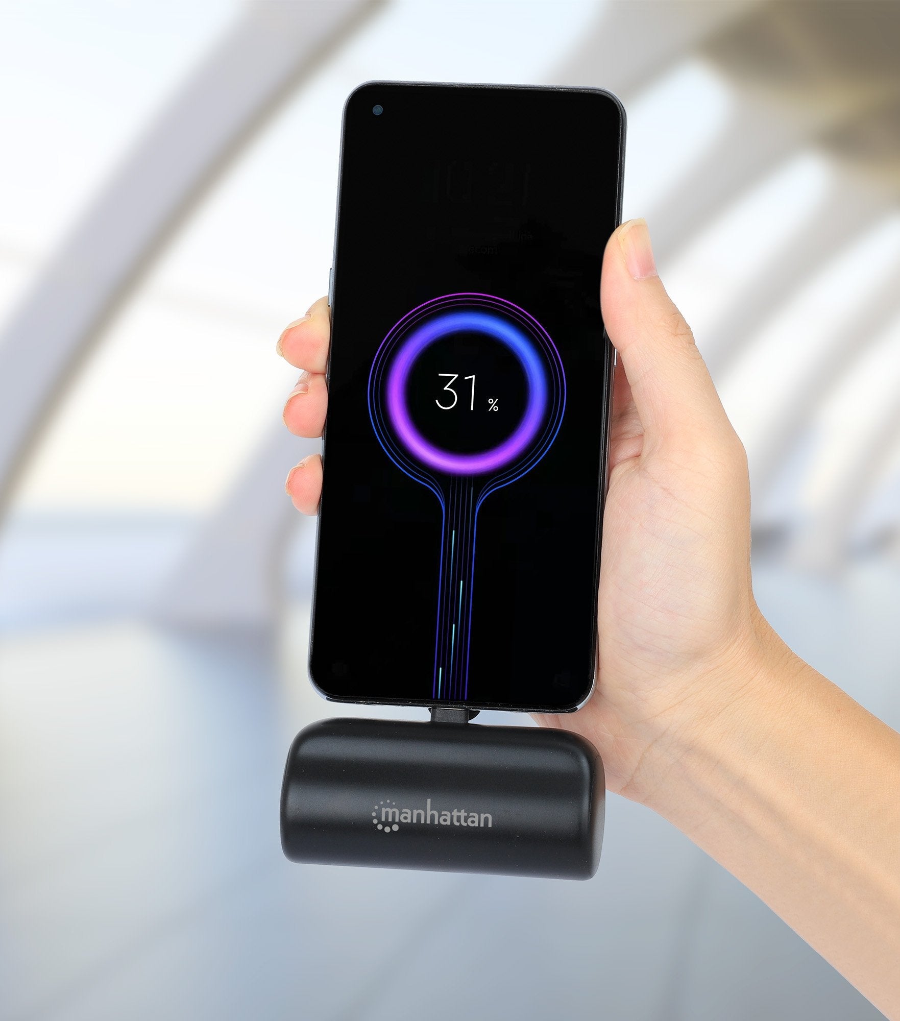 Manhattan Powerbank 5000 Mah Usb Typ-C Mecker 20w Negro