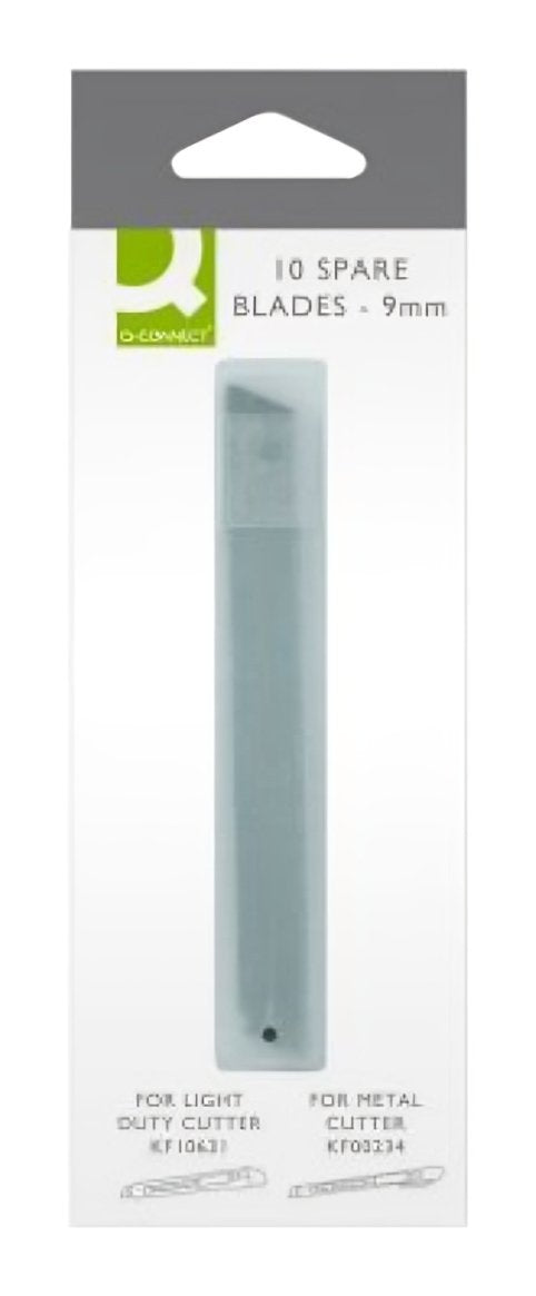 Repuesto Cuter Estrecho Metalico Q-Connect 0 5x9 Mm Blister De 10 Cuchillas
