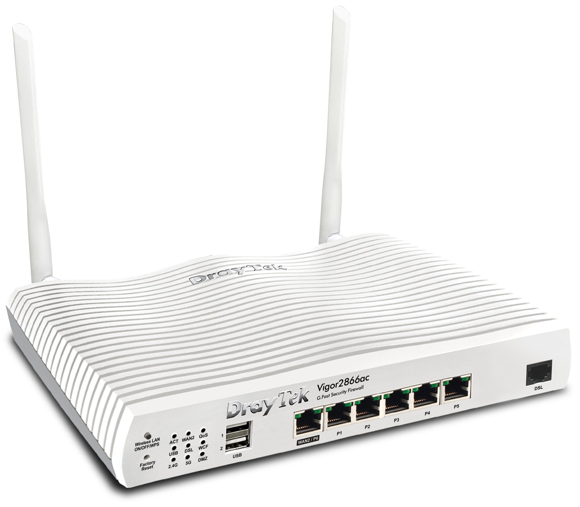 Draytek Vigor 2866vac Router Inalámbrico Gigabit Ethernet Doble Banda (2,4 Ghz 5 Ghz) Blanco