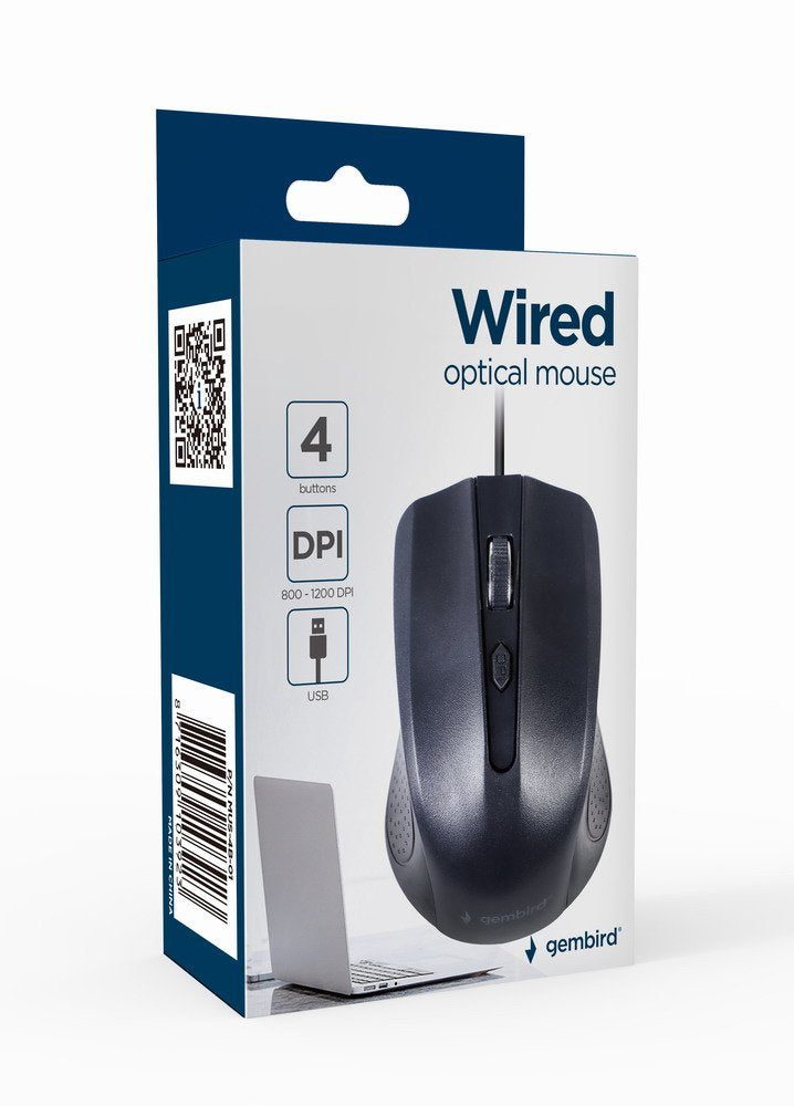 EAN 8716309103923 - Gembird MUS-4B-01 ratón Oficina Ambidextro USB tipo A Óptico 1200 DPI imagen 2