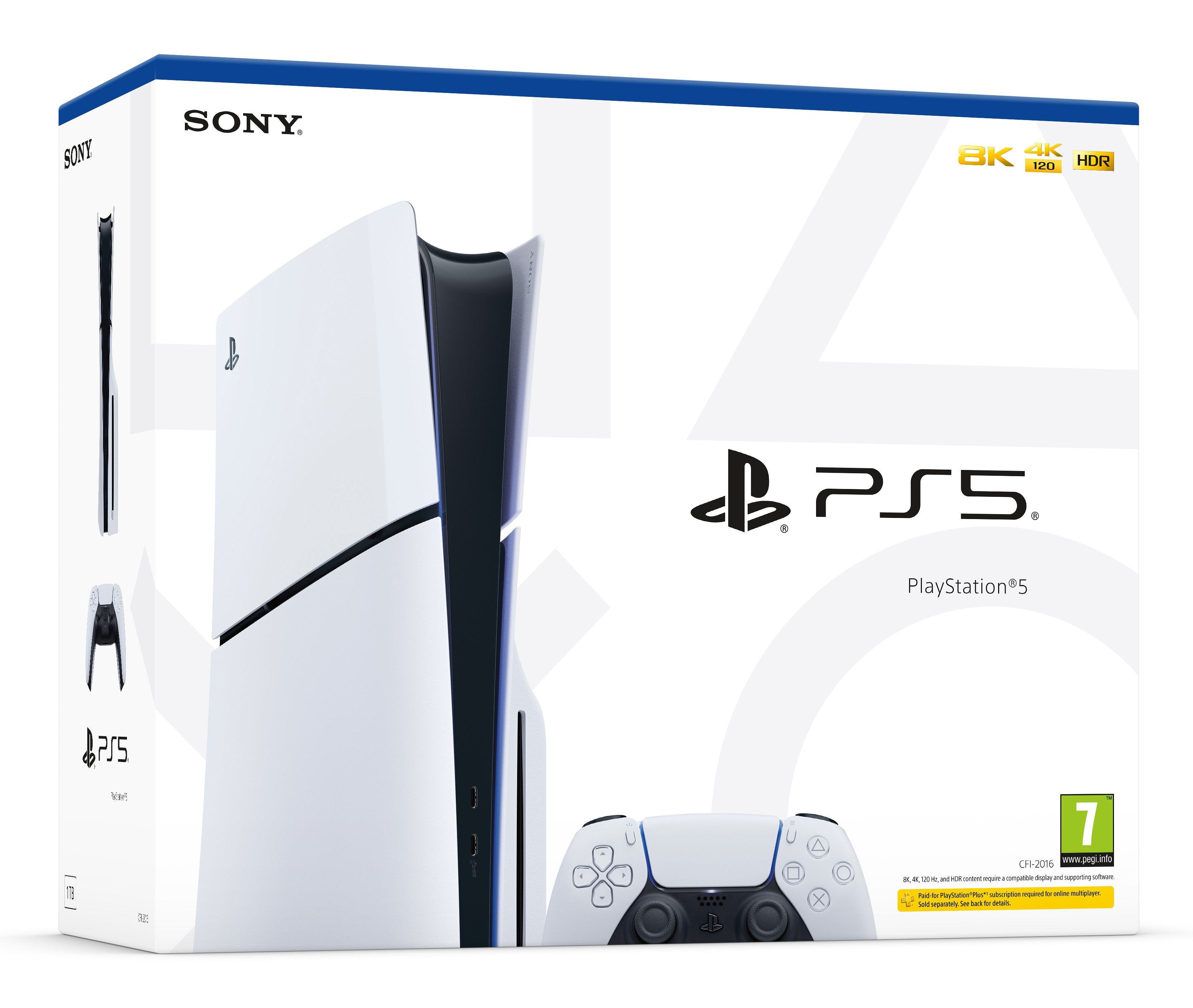 EAN 0711719577195 - Sony PlayStation 5 Slim 1 TB Wifi Negro, Blanco imagen 3