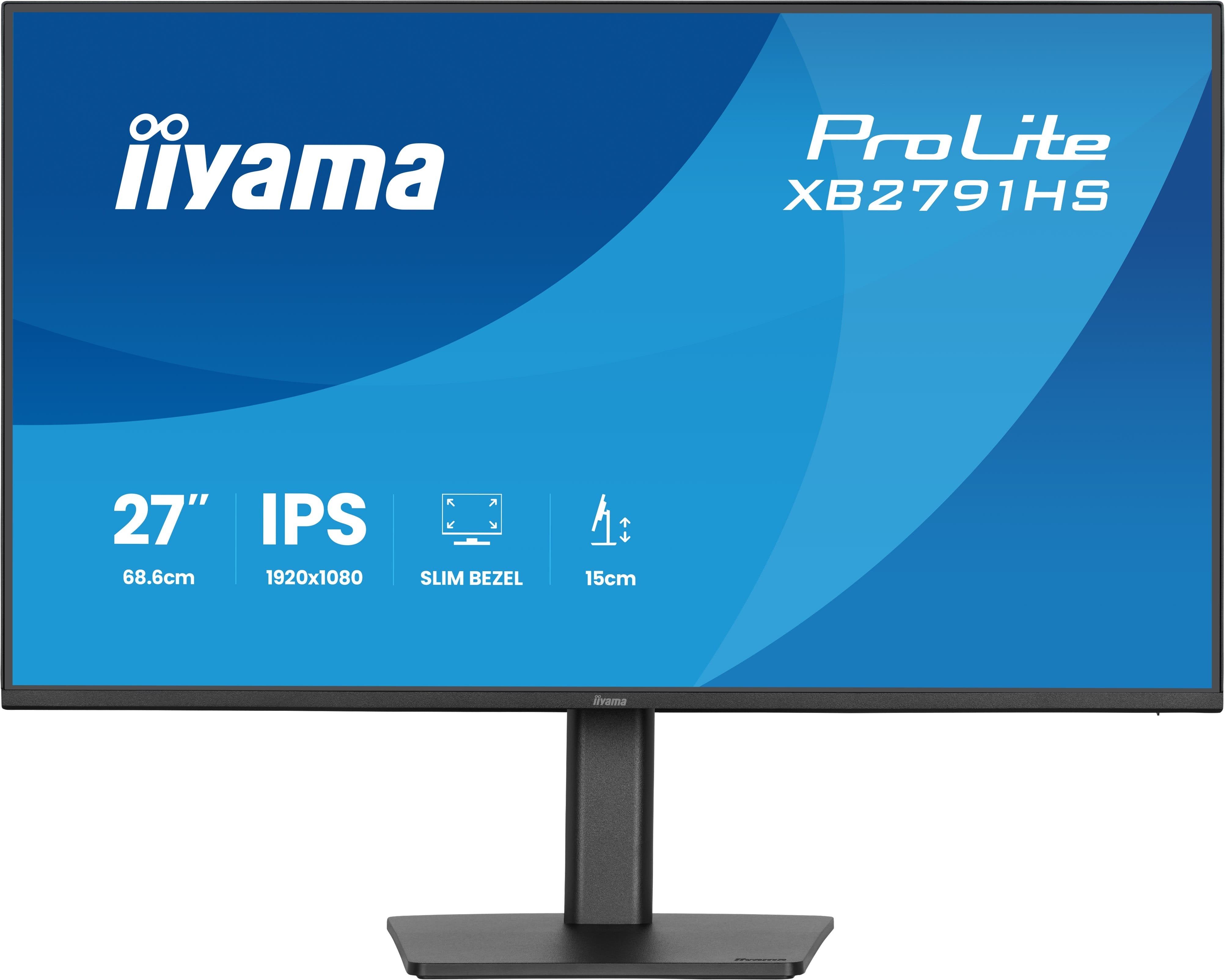Iiyama Prolite Xb2791hs-B1 Monitor Led 27" 1920 X 1080 Full Hd (1080p) @ 120 Hz Ips 350 Cd/M² 1500:1 1 Ms Hdmi Displayport Altavoces Mate Negro