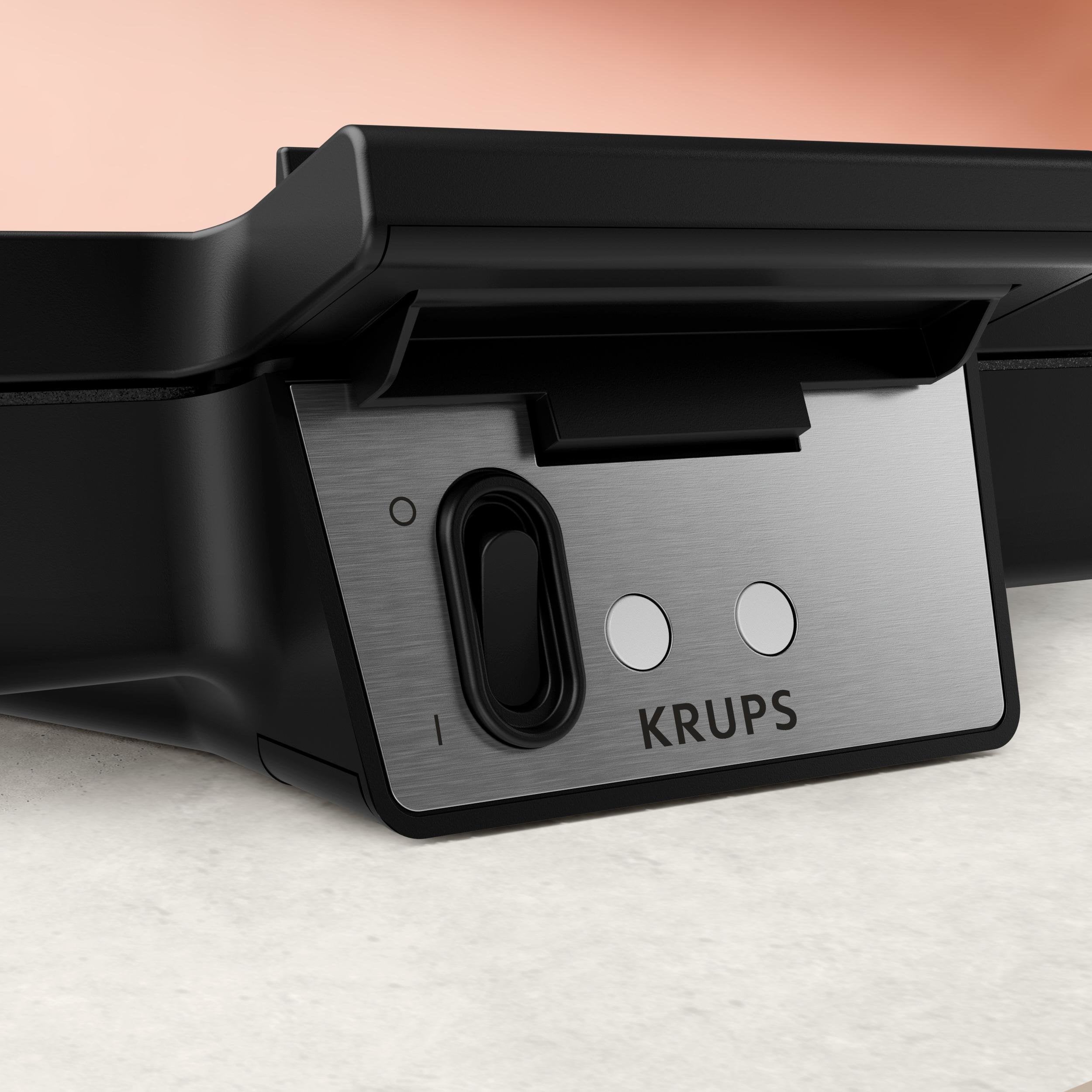 Krups Fdk453 Sandwichera 930 W , Acero Inoxidable Negro