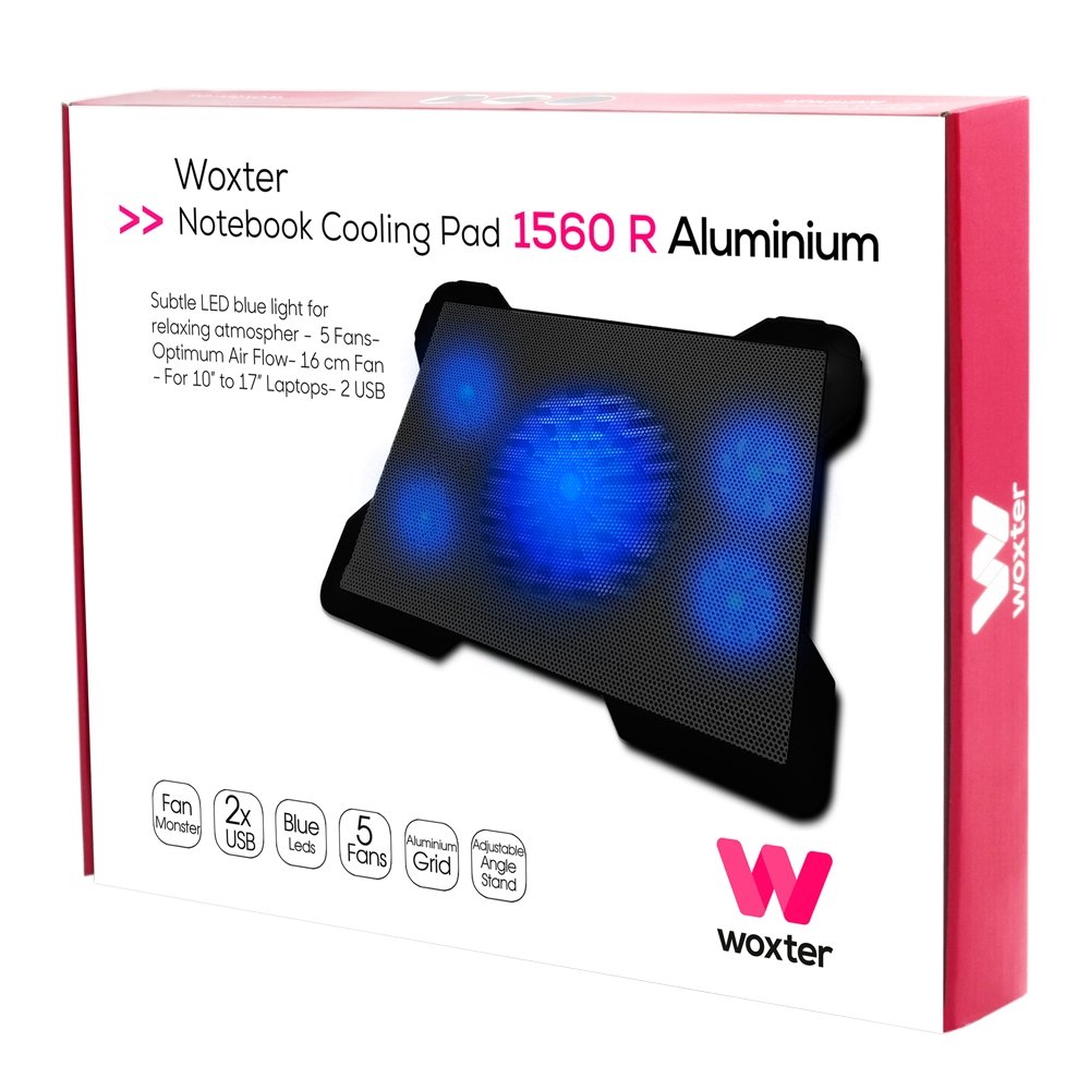 Woxter Base Refrigeradora Para Portatil Led Azul Hasta 17"