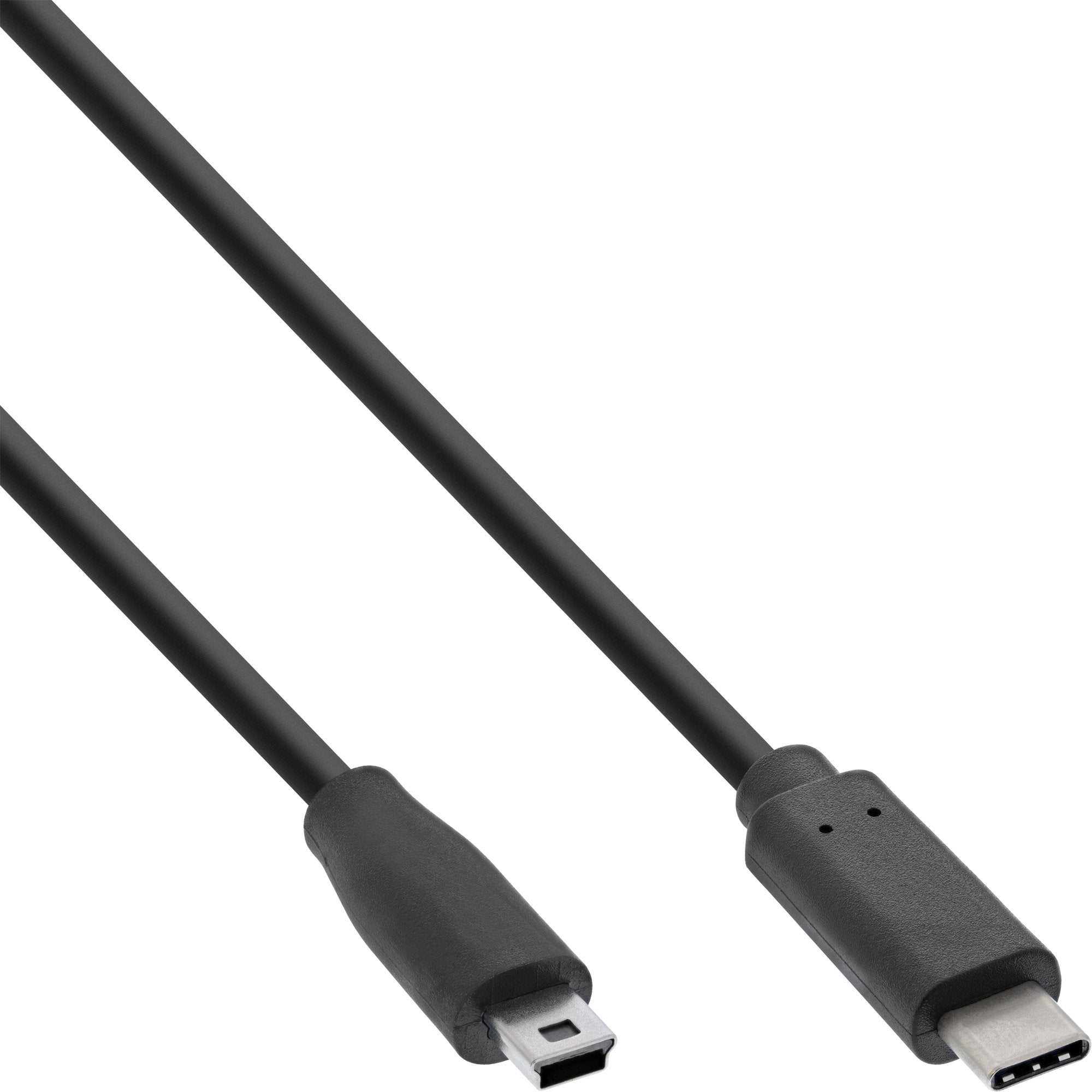 Cable Inline Usb 2.0, Tipo C Macho A Mini-B Macho (5 Pines), Negro, 0,5 M