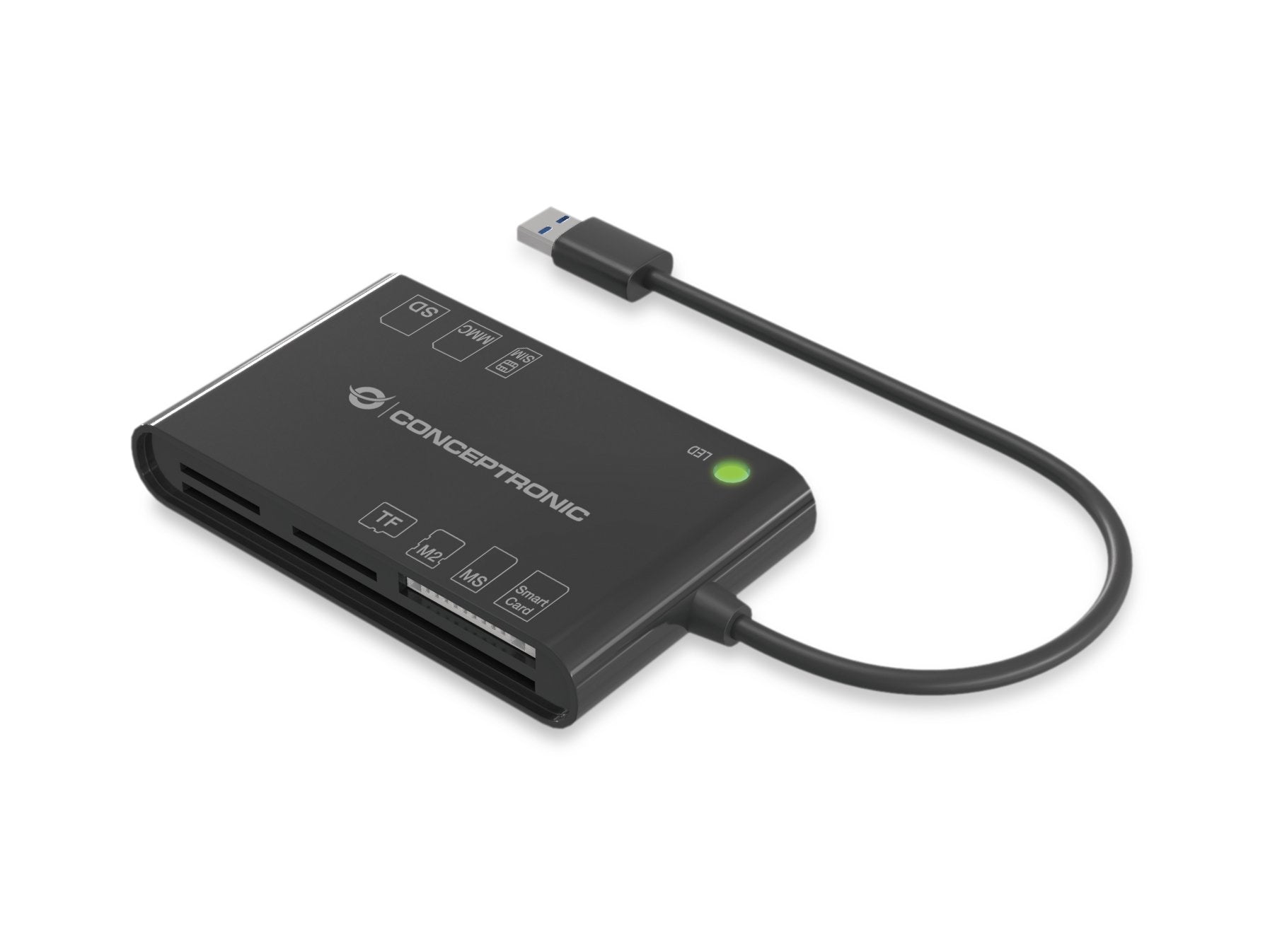 EAN 4015867226704 - Conceptronic BIAN01B lector de tarjeta inteligente Interior USB 3.2 Gen 1 (3.1 Gen 1) Negro imagen 1