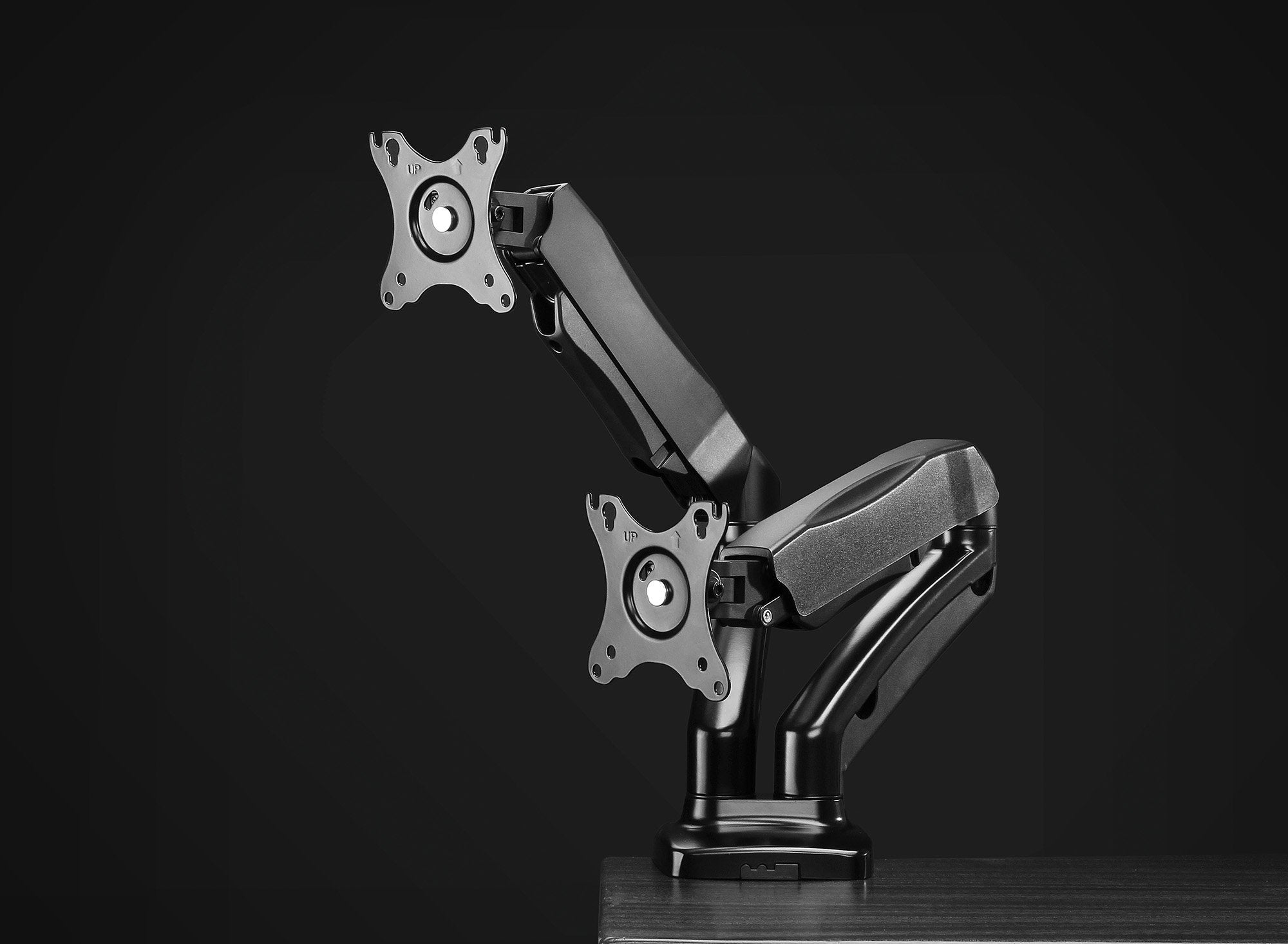 Manhattan 2-Fach Monitorhalterung Gasdruck Aluminium