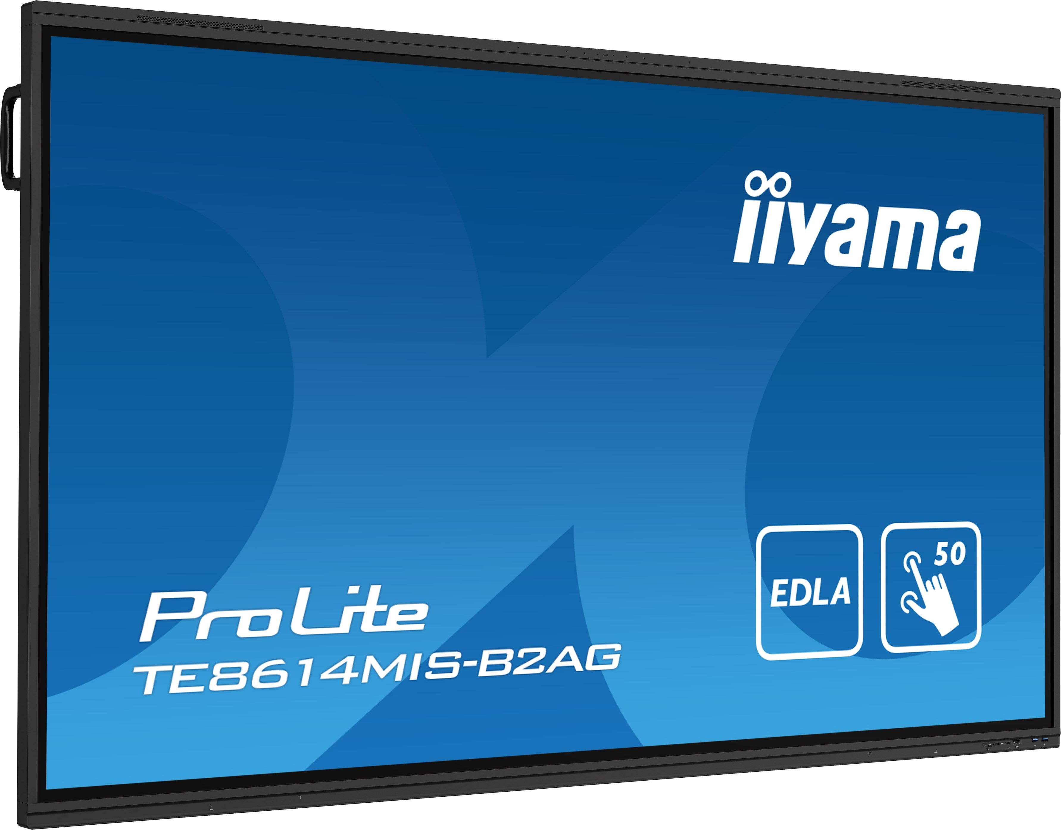 Iiyama Prolite Te8614mis-B2ag Pantalla Plana Para Señalización Digital 2,17 M (85.6") Wifi 435 Cd / M² 4k Ultra Hd Negro Pantalla Táctil Procesador Incorporado Android 24/7