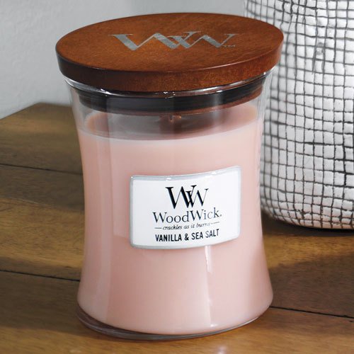 Woodwick 92191 Vela Otro Jazmín, Sal Marina, Vainilla Beige