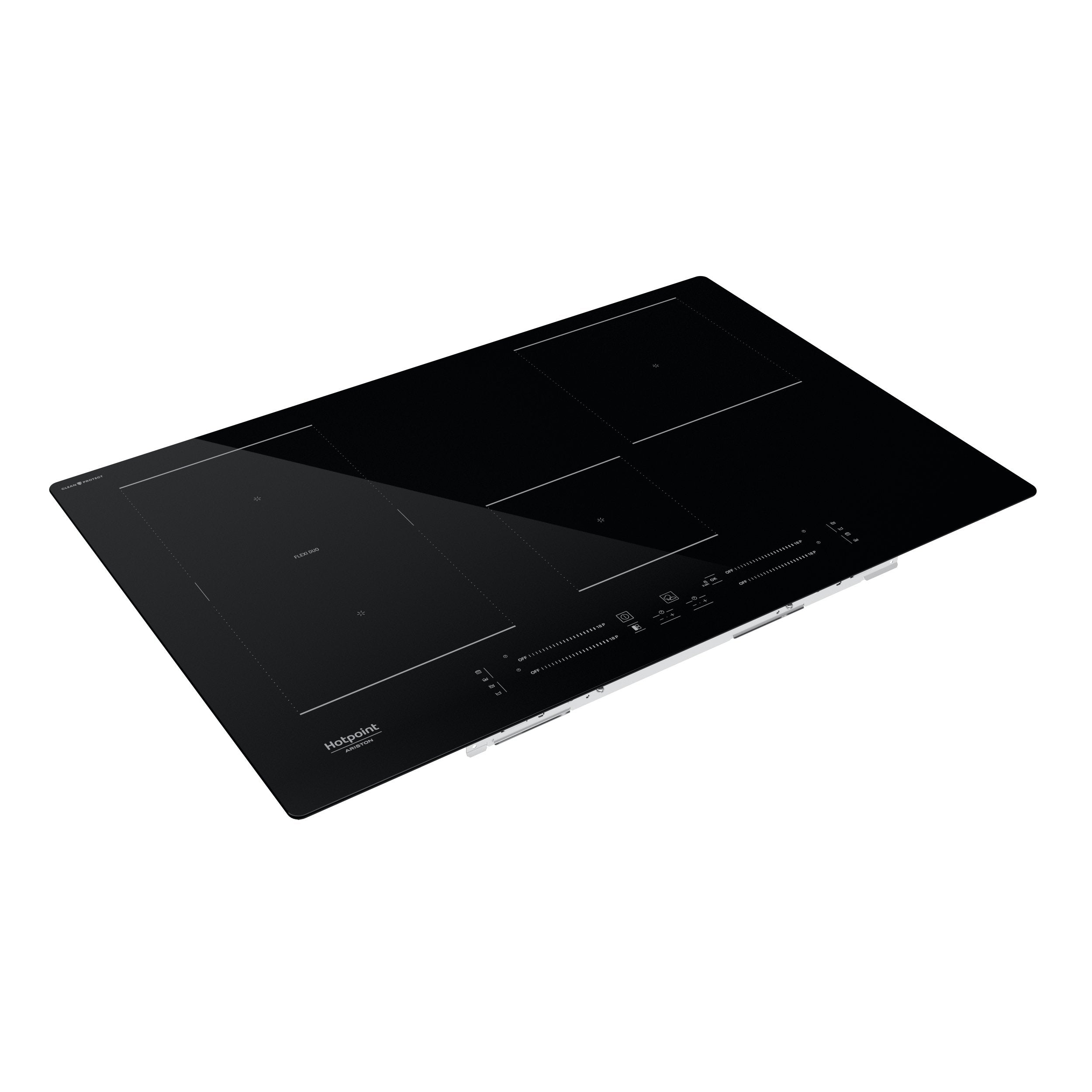 Placa Hotpoint Hs 1377c Cpne Negro Integrado 77 Cm Con De Inducción 4 Zona(S)