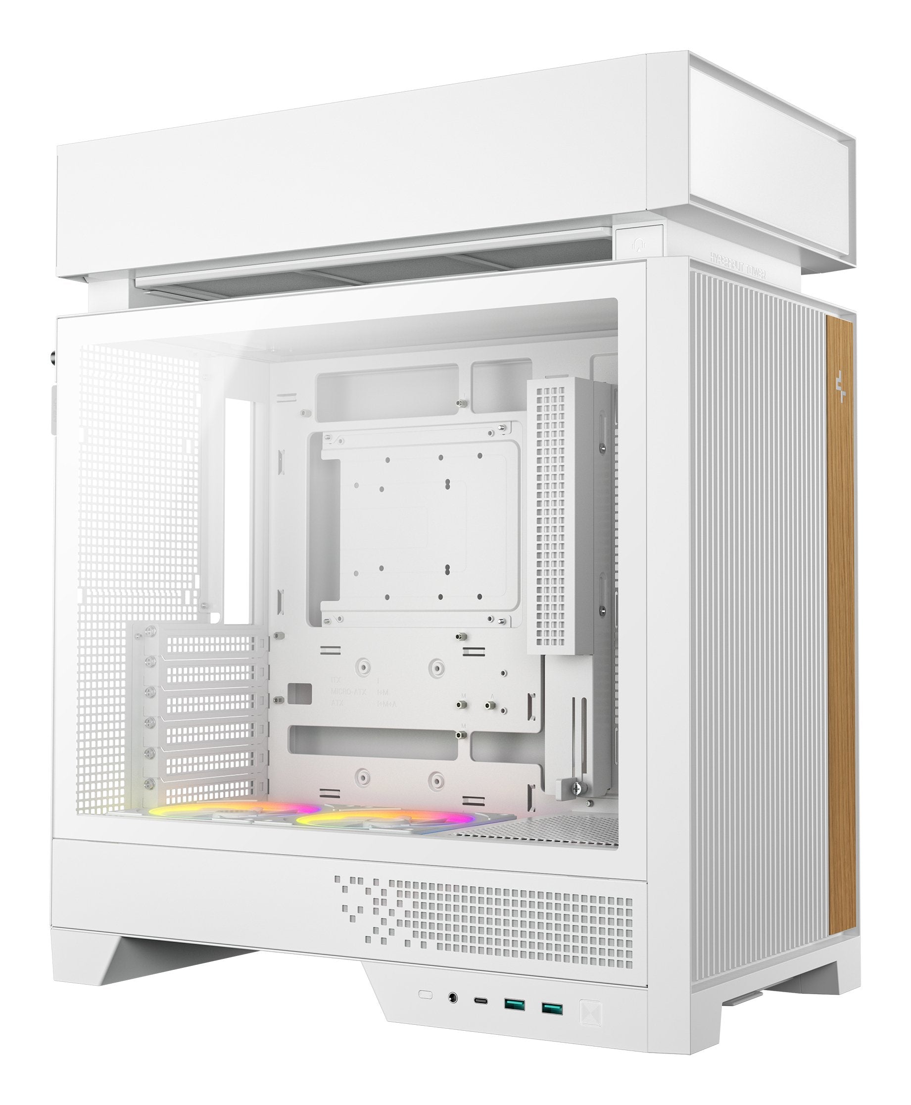 Caja Pc Deepcool Cl660 Atx Tower Case, White
