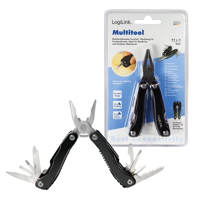 EAN 4052792044591 - LogiLink WZ0044 alicate multiherramienta para bolsillo 11 herramientas Negro, Plata imagen 8
