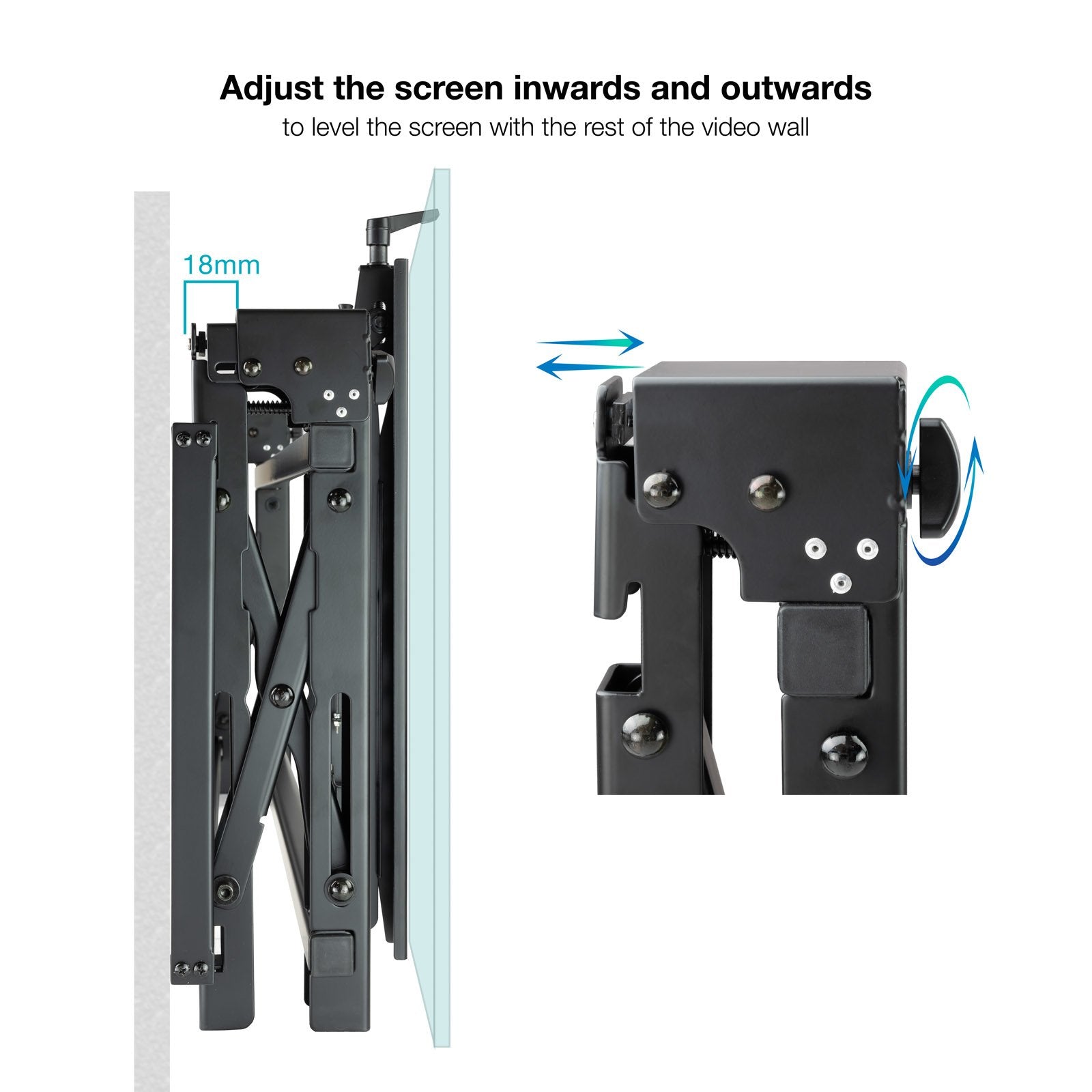 Soporte Video Wall Pared Pantallas 45-70"