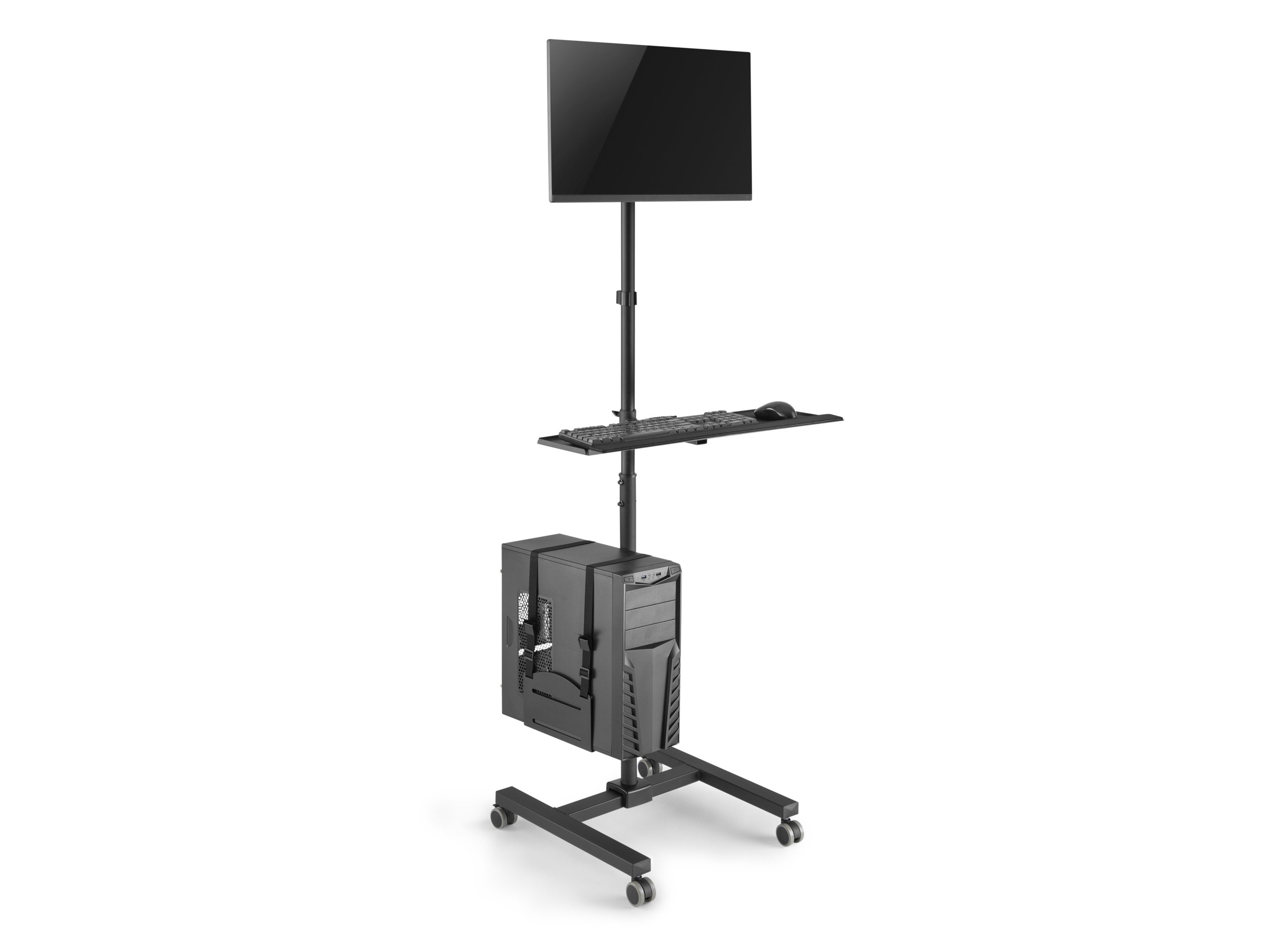 Soporte De Suelo Con Ruedas Equip 650171 Para Pantalla 17-32 Cpu Y Teclado Max. 8kg Vesa 100x100