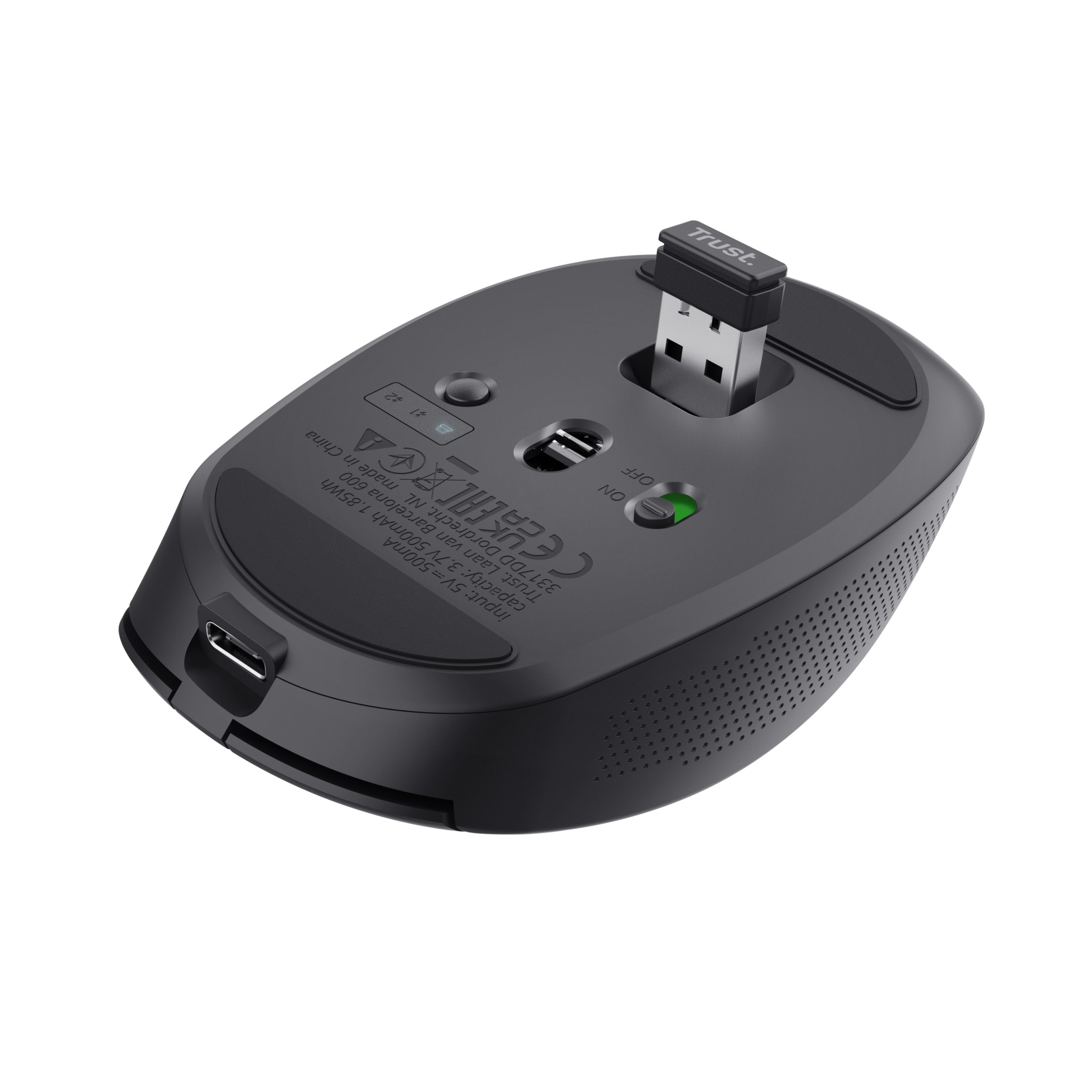 Ratón Inalámbrico Por Bluetooth Trust Ozaa Compact Wireless Batería Recargable Hasta 3200 Dpi Negro