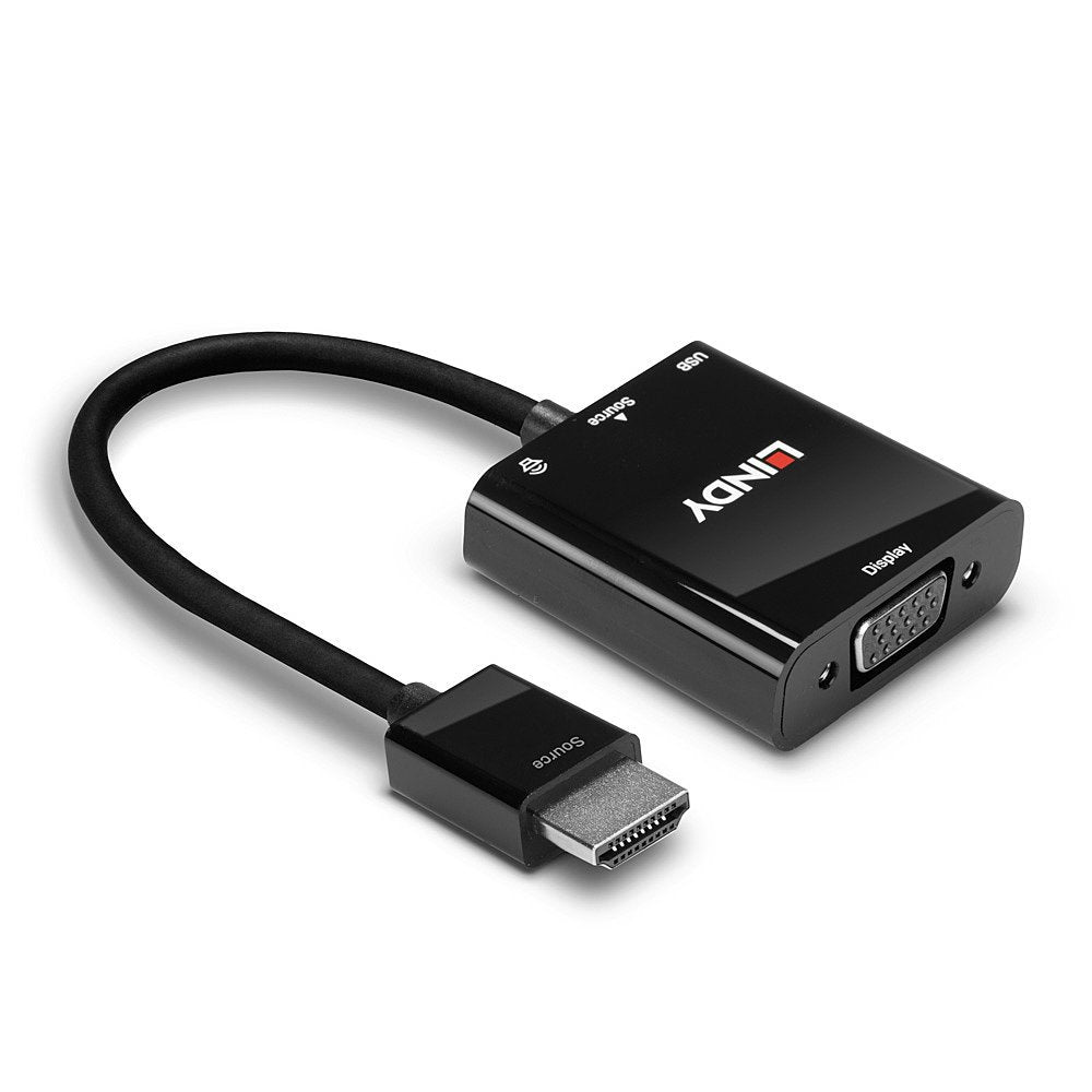 EAN 4002888382854 - Lindy 38285 adaptador de cable de vídeo 0,1 m HDMI tipo A (Estándar) VGA (D-Sub) Negro imagen 3