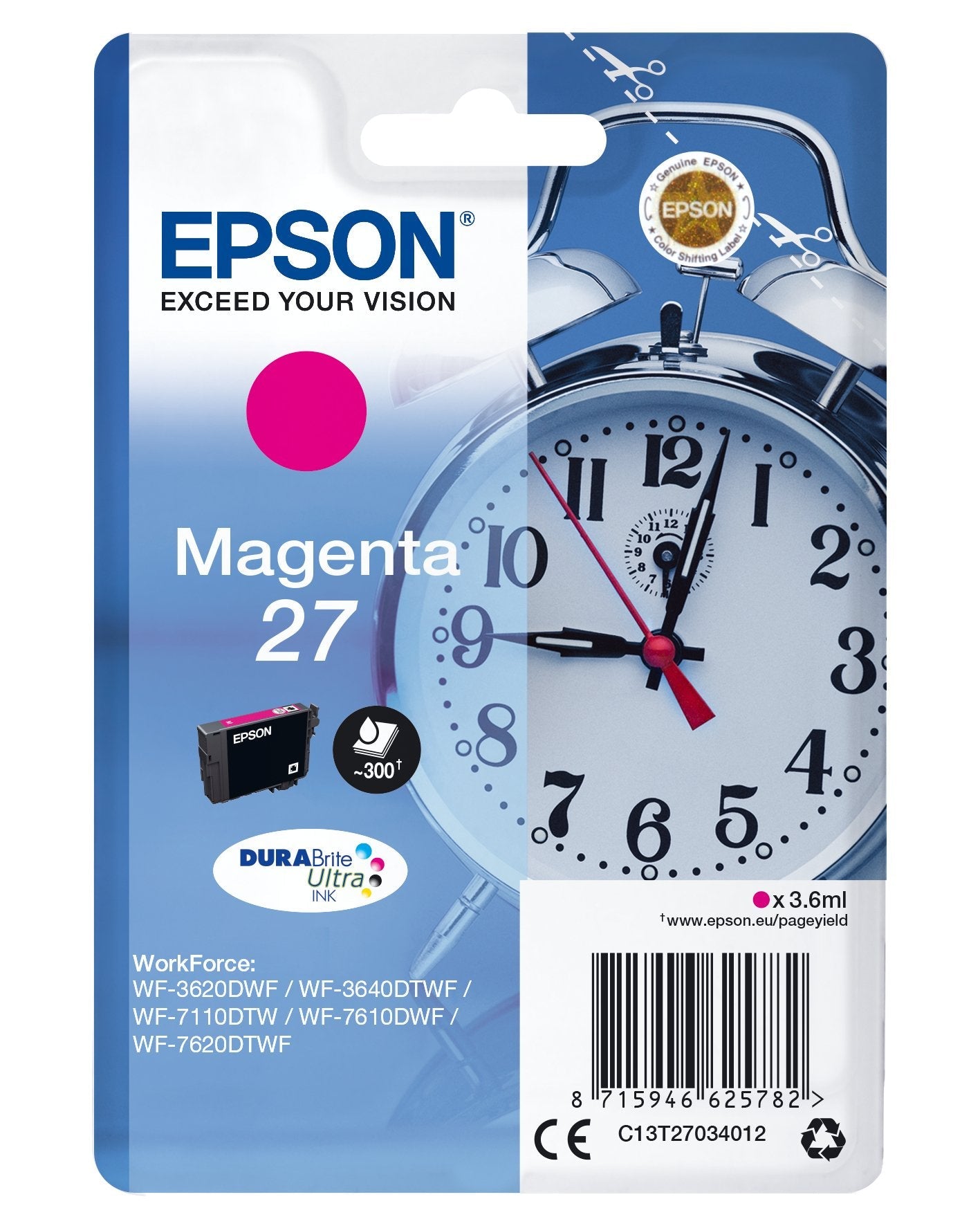 Tinta Original Epson Nº27 Magenta (C13t27034010)