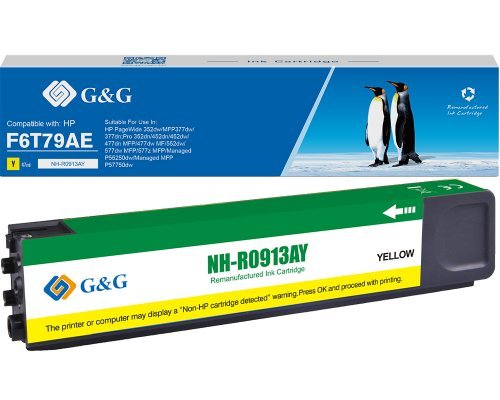 Tinta G&G Compatible Con Hp 913a F6t79ae Amarillo