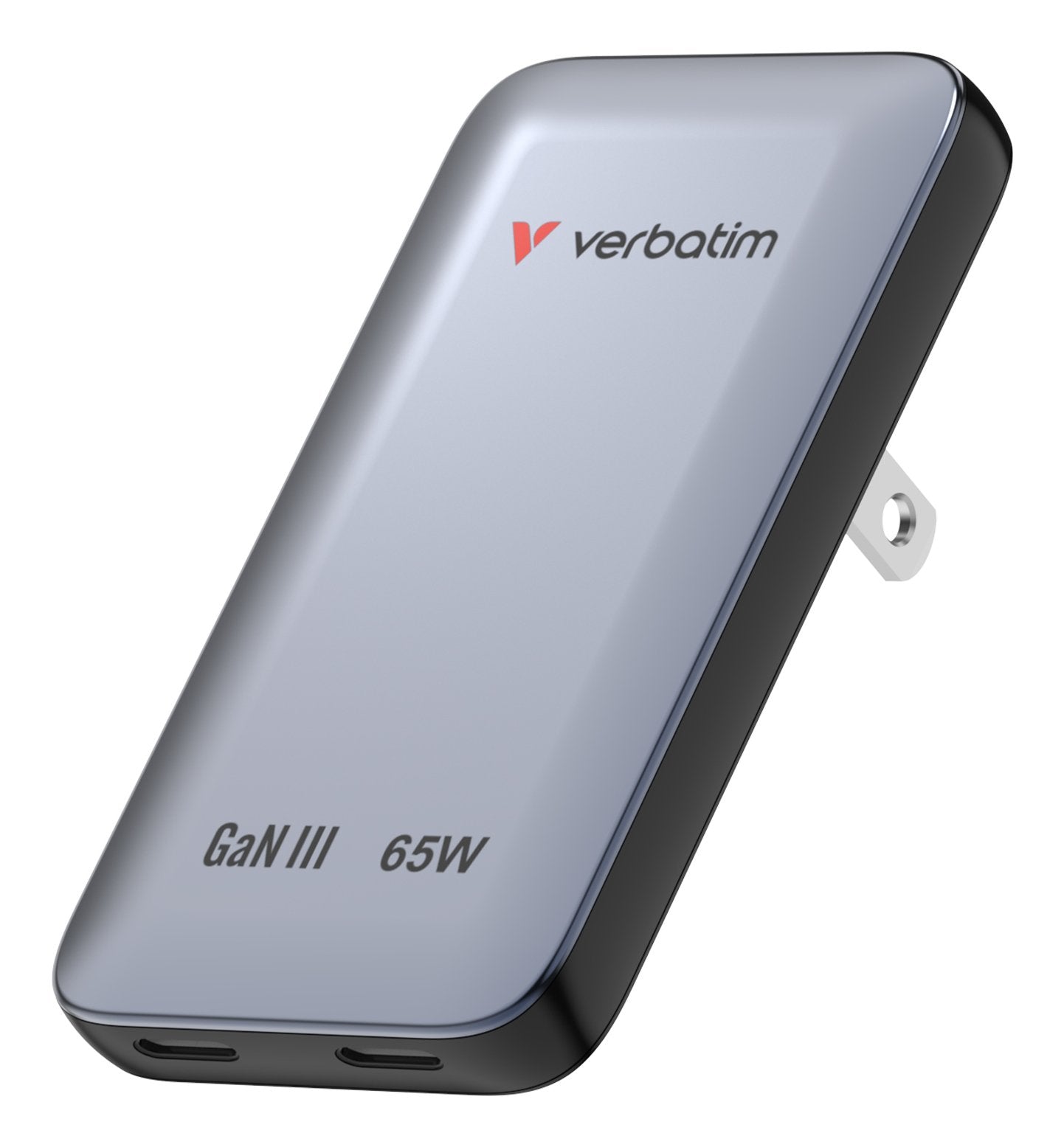 Verbatim Slim Gan Charger 2 Port 65w Eu Uk Us Gris