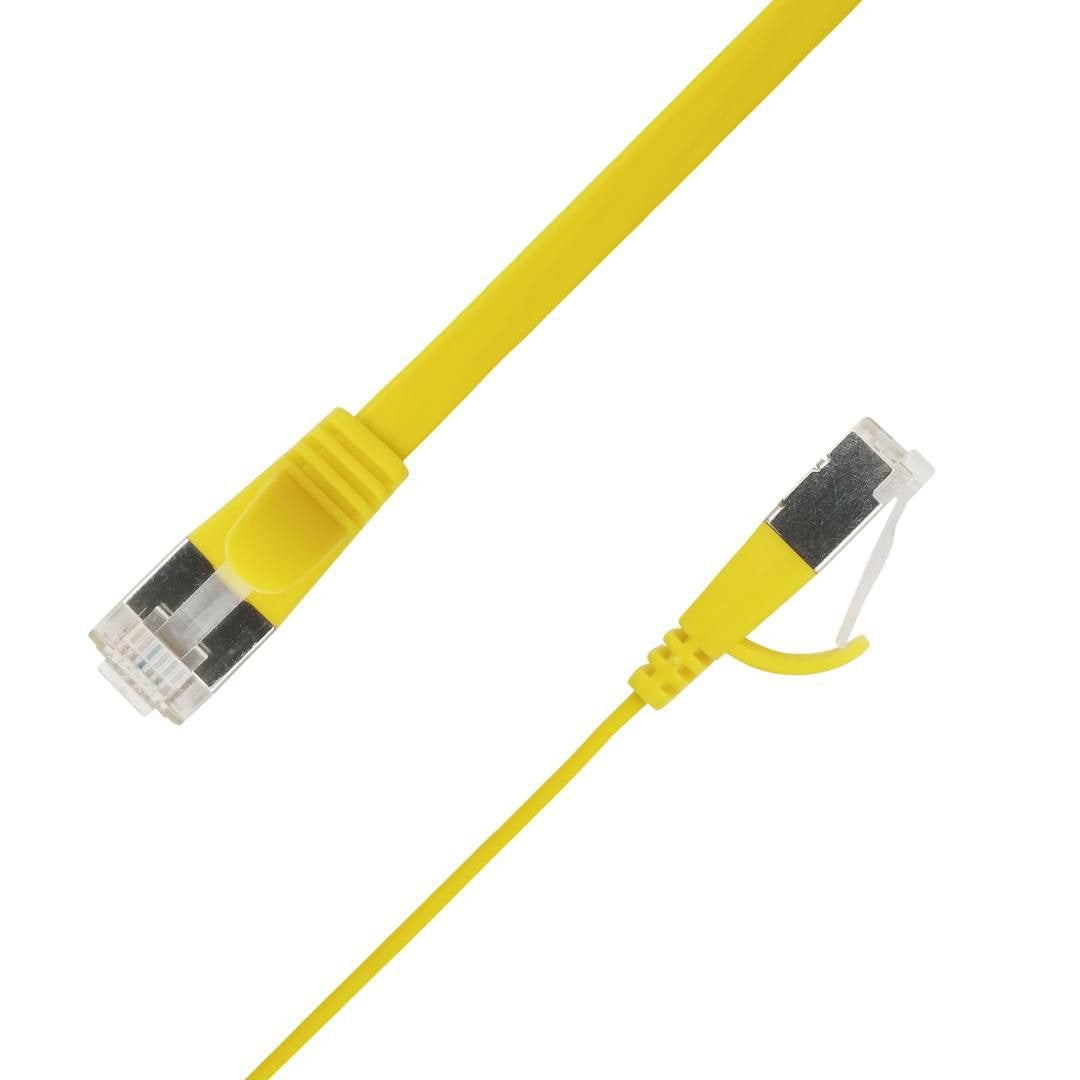 Flat U/Ftp Cat6a Yellow 2m Awg 32/7, Pvc, 1 85x6mm Stp-Fl6a-00200-Gl