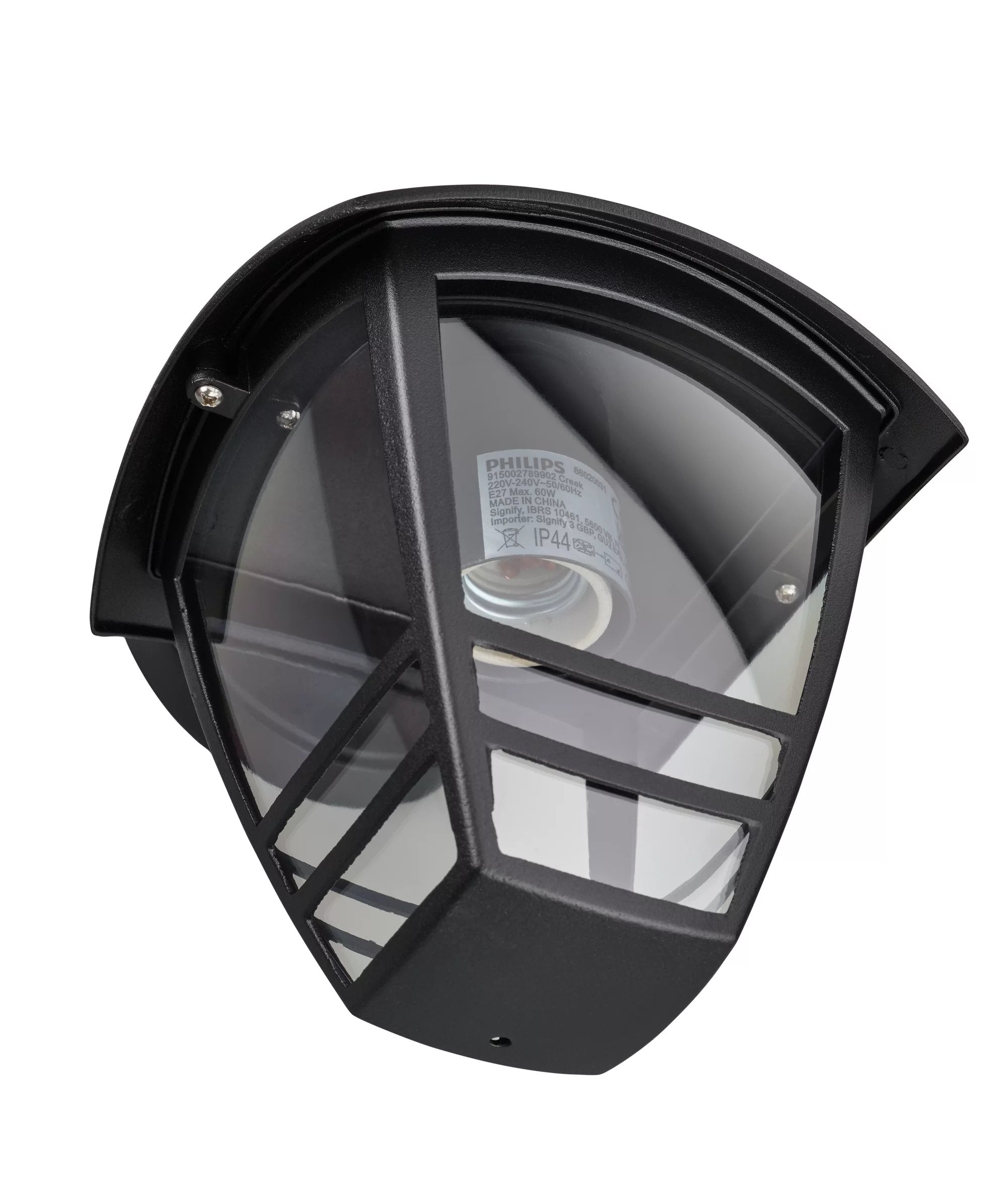 Aplique Exterior Pared Inv. 1x60w Negro Mod. Creek Philips