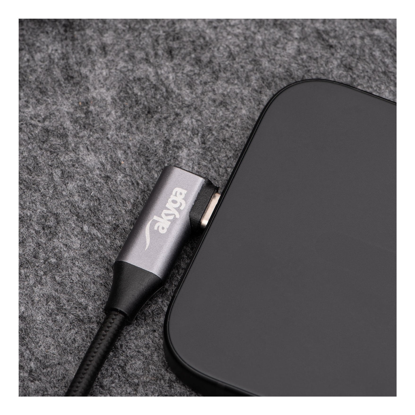 Akyga Cable Usb Ak-Usb-55 Usb Tipo C M Lightning M Angle Ver. 2.0 30w 0.3m