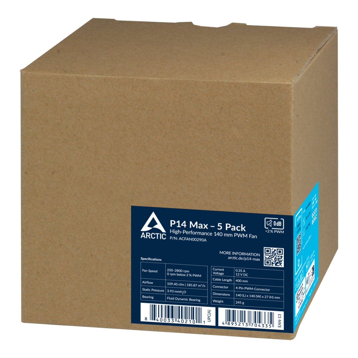 EAN 4895213704335 - ARCTIC P14 Max Carcasa del ordenador Ventilador 14 cm Negro imagen 5