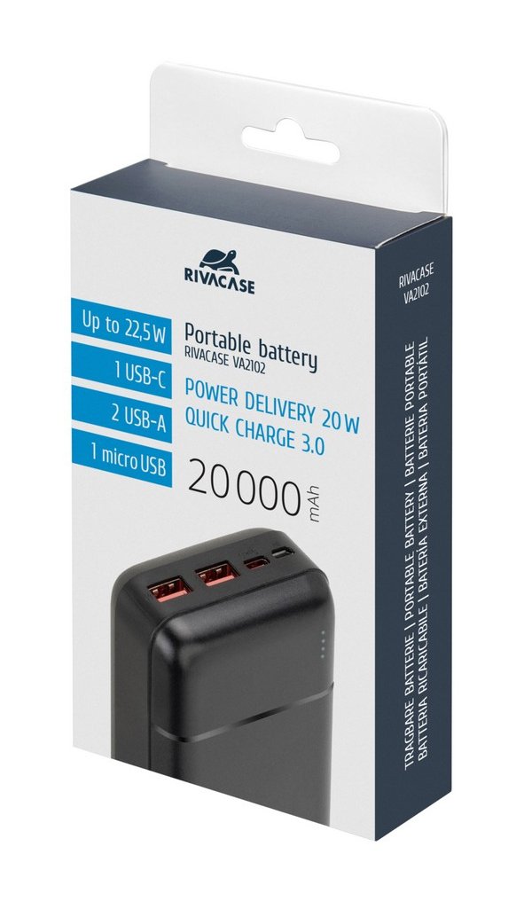 EAN 4260709013602 - Rivacase VA2102 Polímero de litio 20000 mAh Negro imagen 14