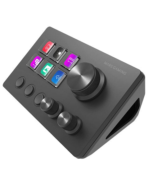 Plataforma De Control 6 Teclas + 3 Ruedas Msd-Two Negro Mars Gaming 6 Teclas Lcd Personalizables/ 3 Botones/ 3 Ruedas Multifunciona