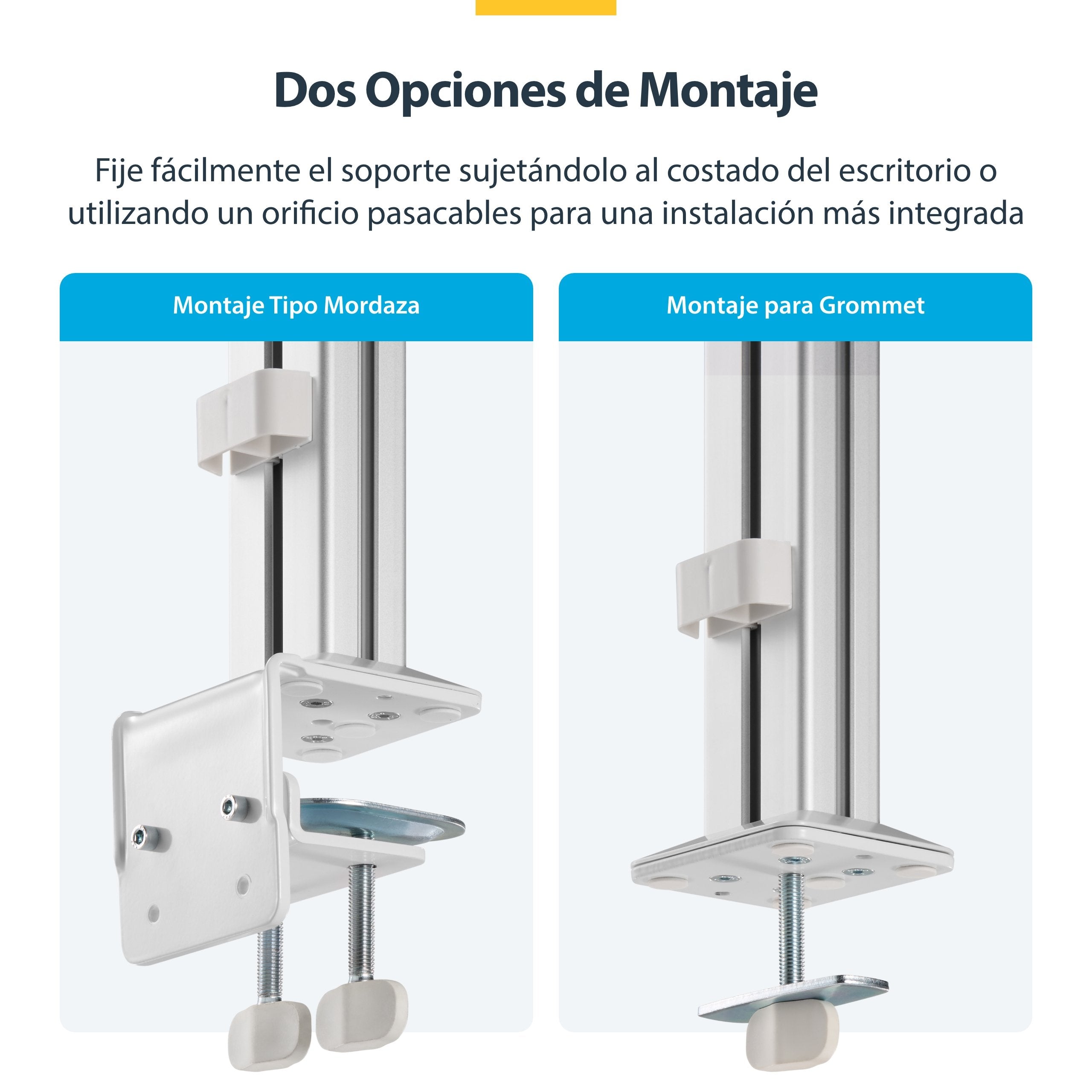 Startech.Com Six-Monitor Desk Mount W Crossbar, Up To 32 In Screens 17.6lb - Befestigungskit - Für 6 Lcd-Displays - Säule, Dual