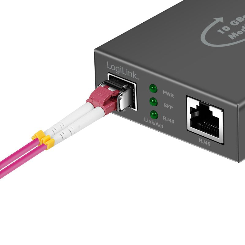 Logilink Nmc003 Convertidor De Medio 10000 Mbit/S Negro