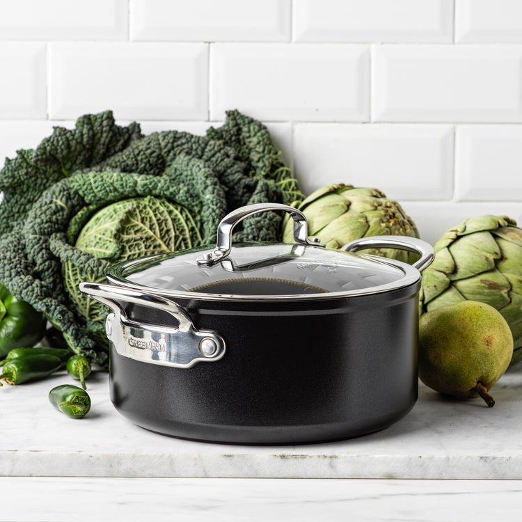 Greenpan Barcelona Pro Kasserolle 24cm Schwarz