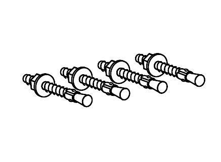 Ergotron Kithardwarestud Anchors3/8-16x3