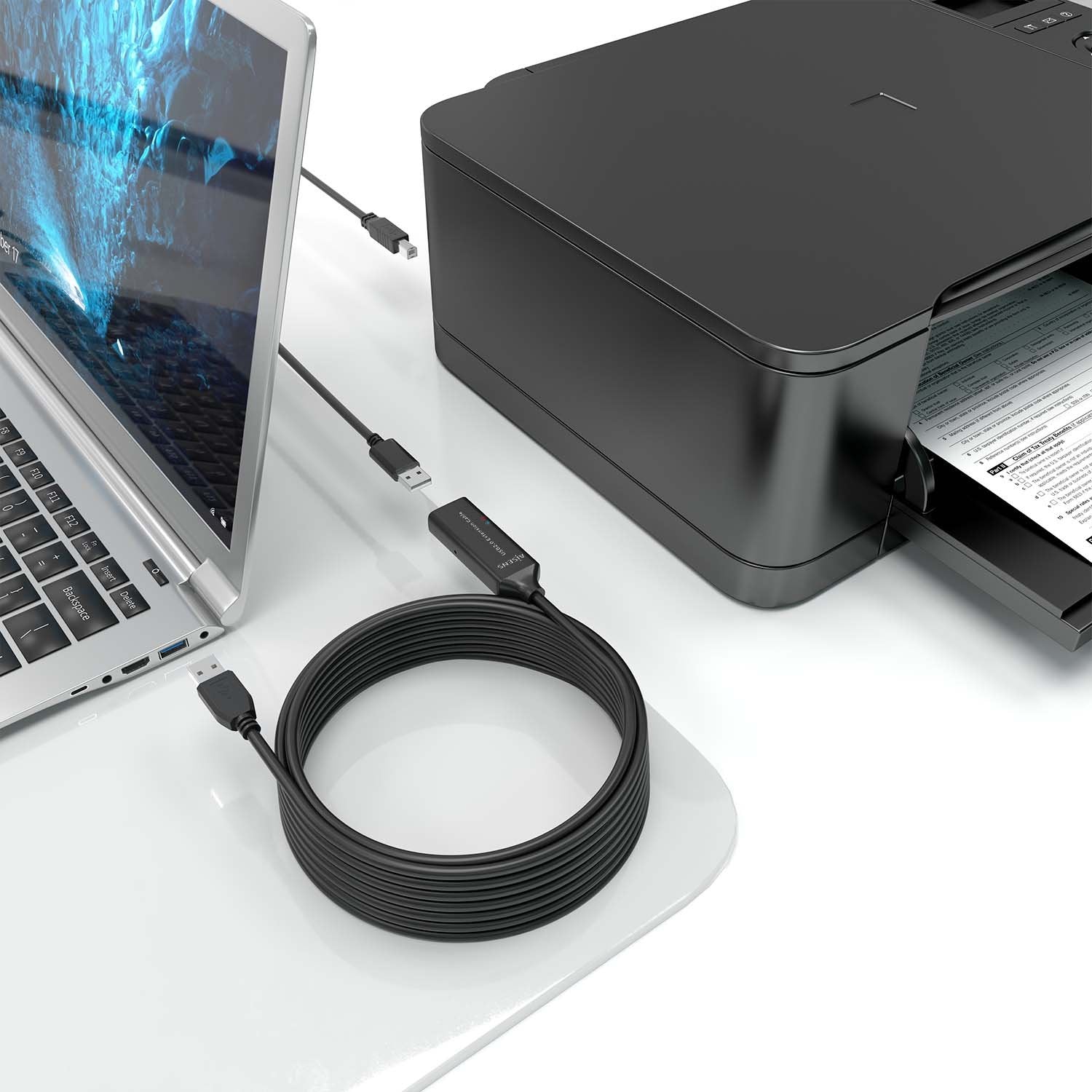 Aisens Cable Usb 2.0 Prolongador Con Amplificador, Tipo A/M-A/H, Negro, 10m