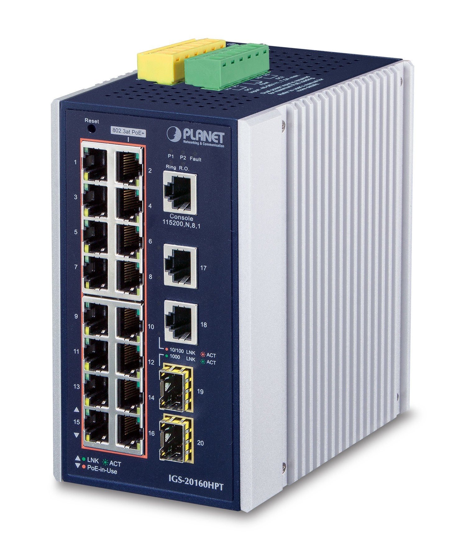 EAN 4711605281751 - PLANET IGS-20160HPT switch Gestionado L2/L3 Gigabit Ethernet (10/100/1000) Energía sobre Ethernet (PoE) A imagen 1