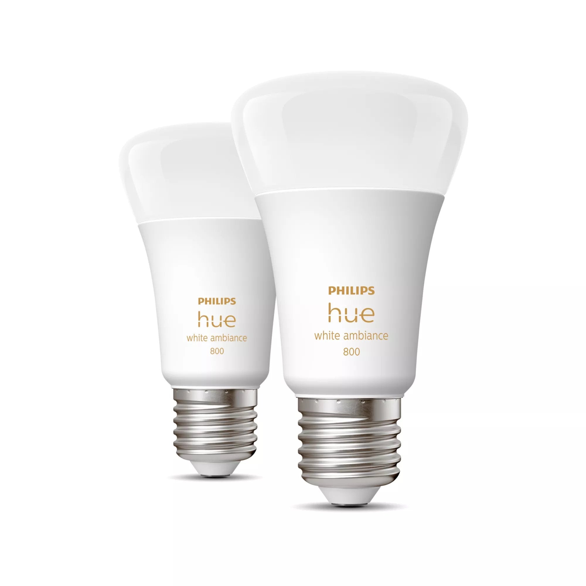 Philips Hue White Ambiance Bombilla Inteligente A60 - E27 - 800 (Paquete De 2)