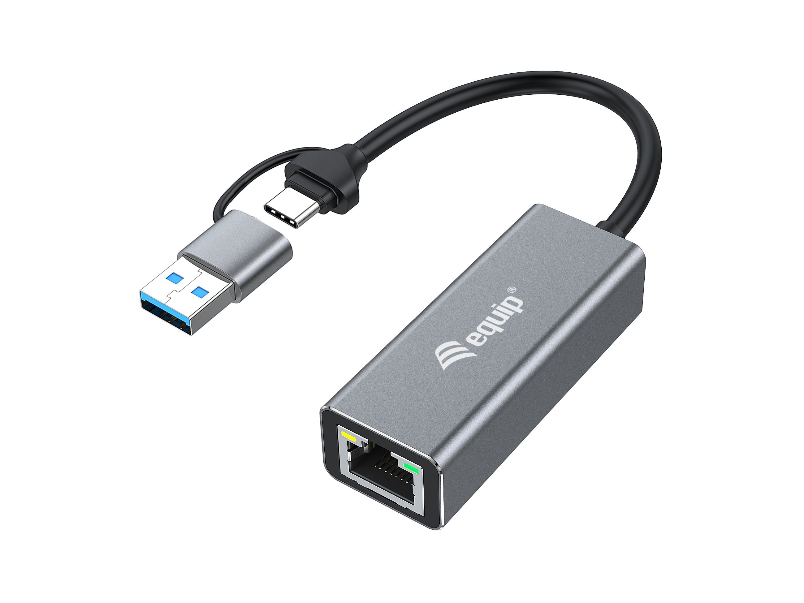 Equip Adaptador Usb-C -> Rj45 10 100 1000 2500 Mbps + Usb-A