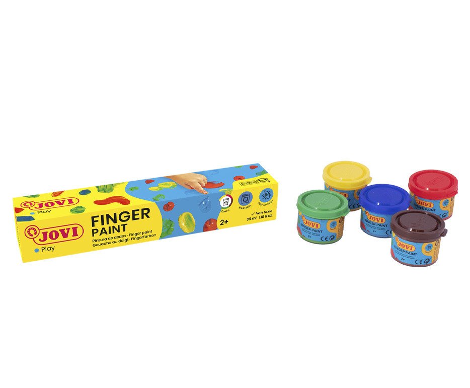EAN 8412027028950 - Jovi 540 pintura de dedos lavable Azul, Marrón, Verde, Rojo, Amarillo imagen 1